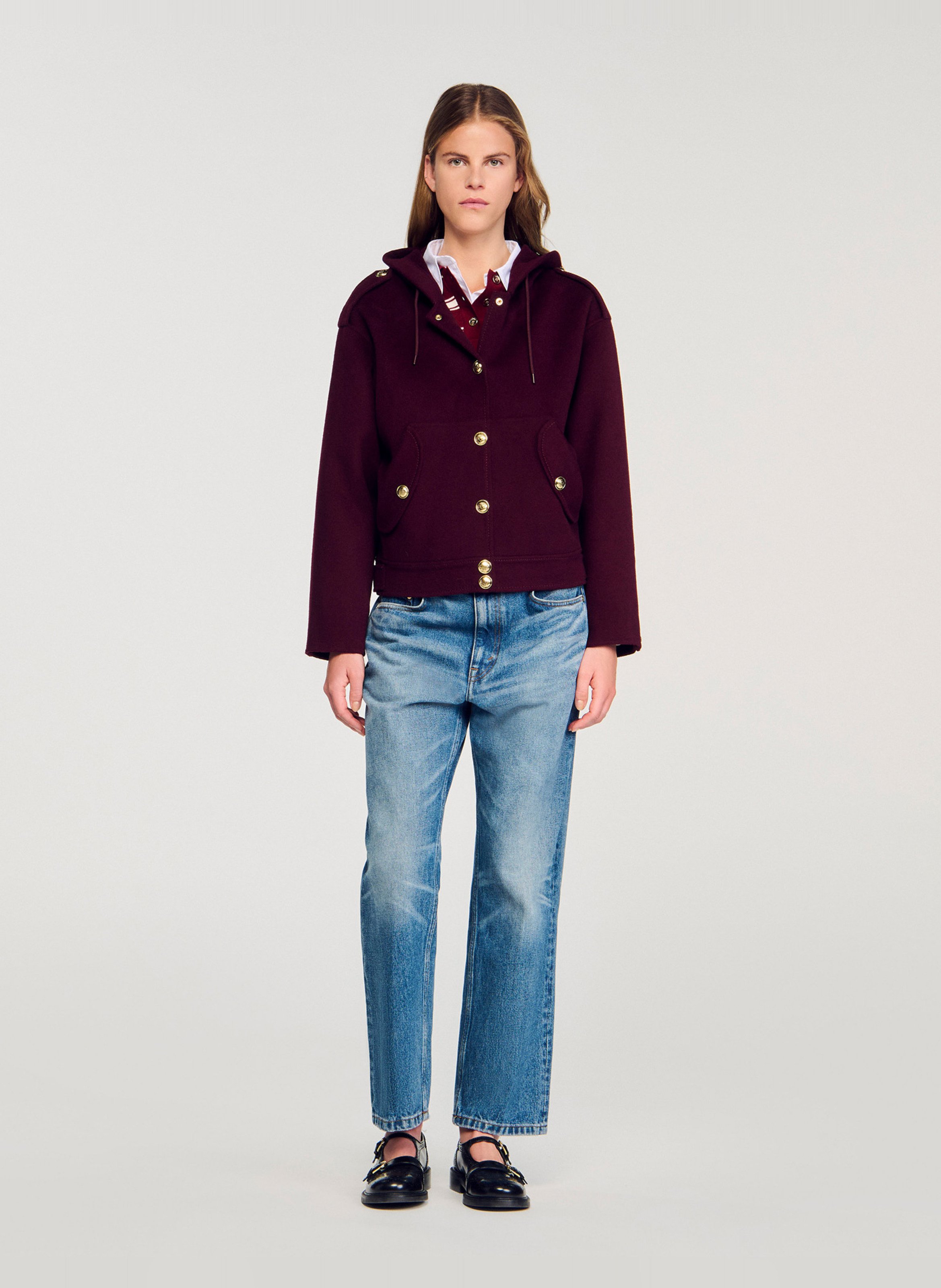 Rechte wollen jas SANDRO Rood