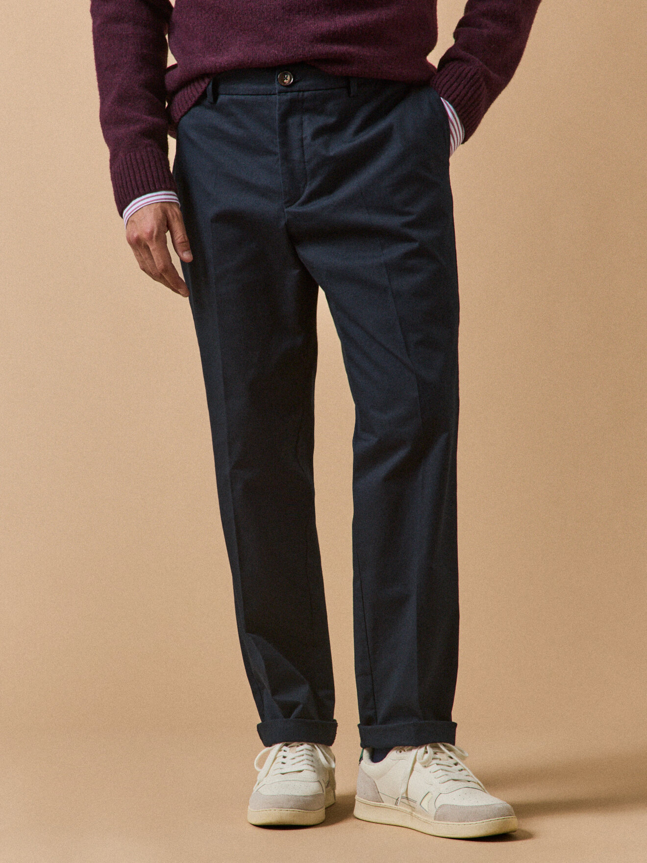 Wide-leg chino pants CYRILLUS Blue