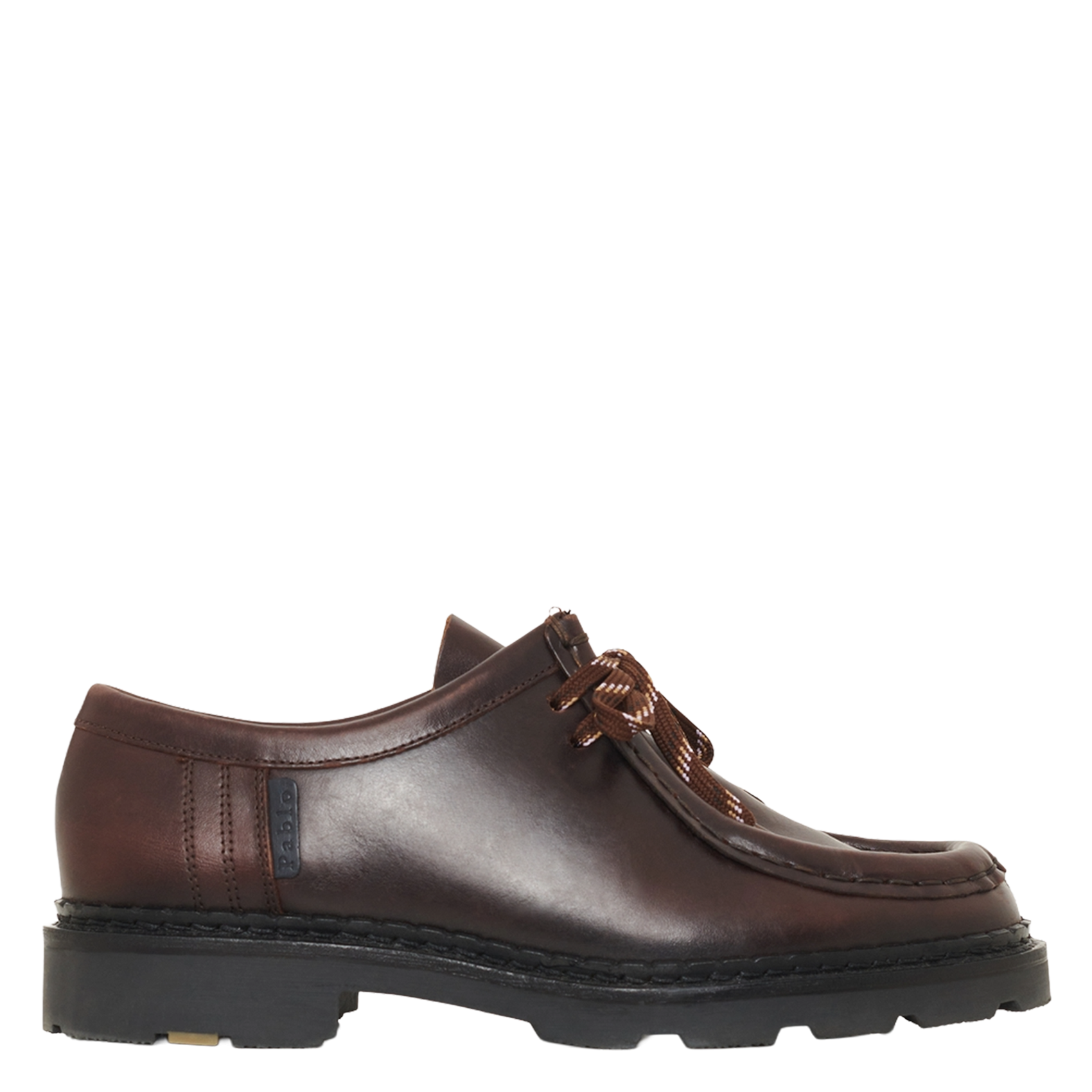 Plain leather notched loafers PABLO Brown