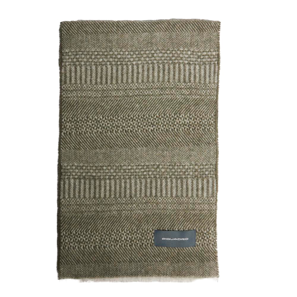 Écharpe homme 100% pure laine avec motif district check PIQUADRO Vert