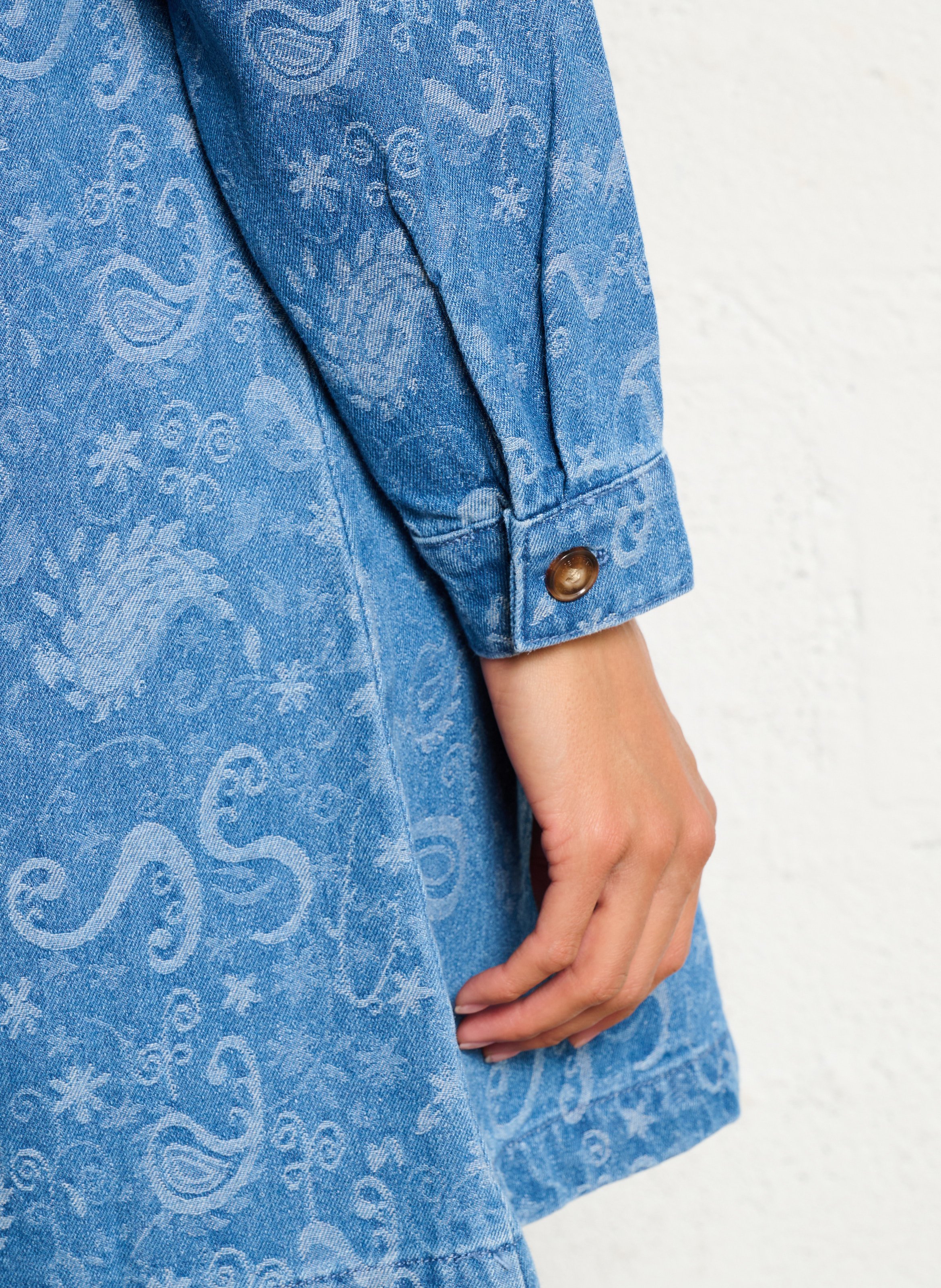 Korte, gerende jurk - katoenblend LA PETITE ETOILE Jeans Stone