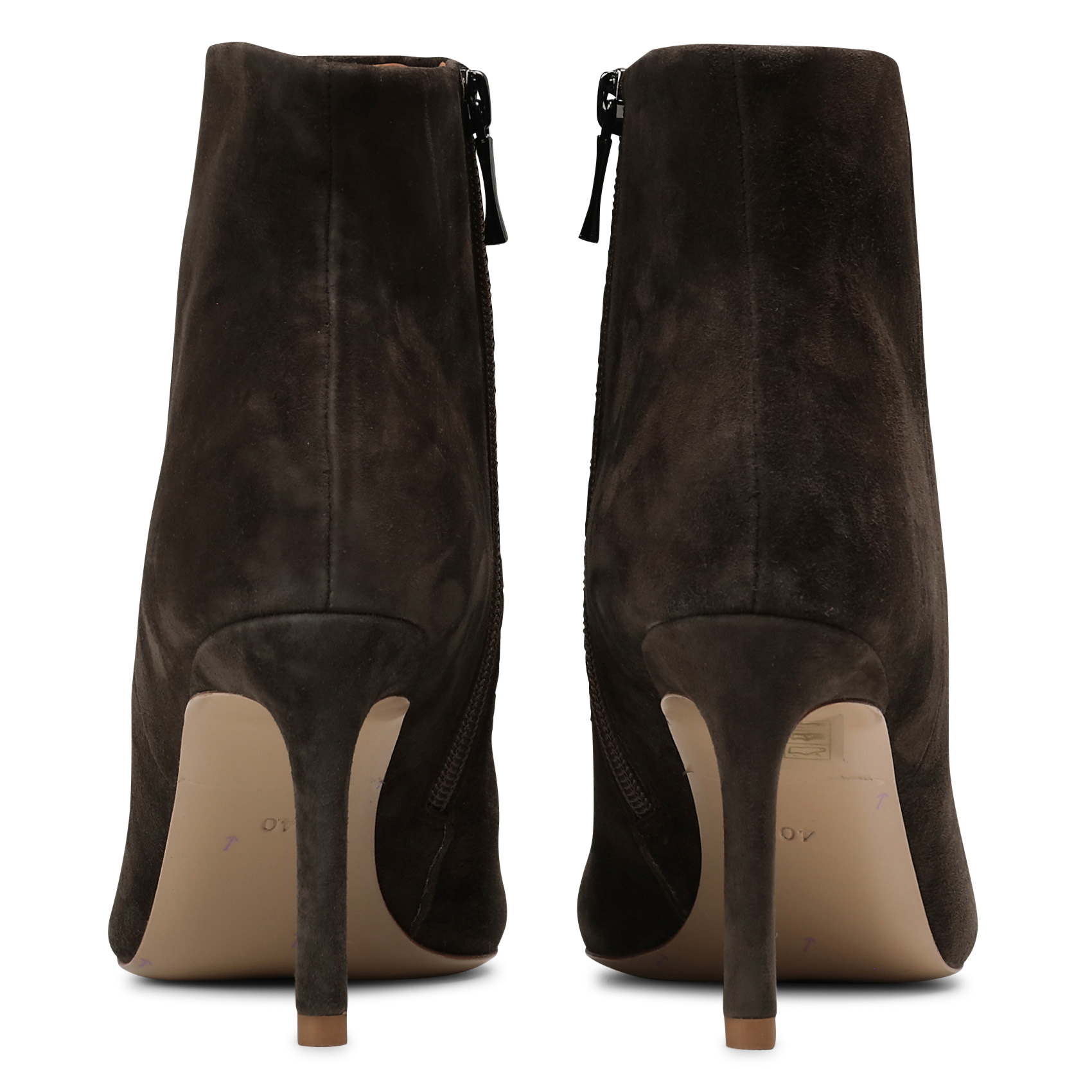 Bottines en cuir velours MI/MAI Kaki