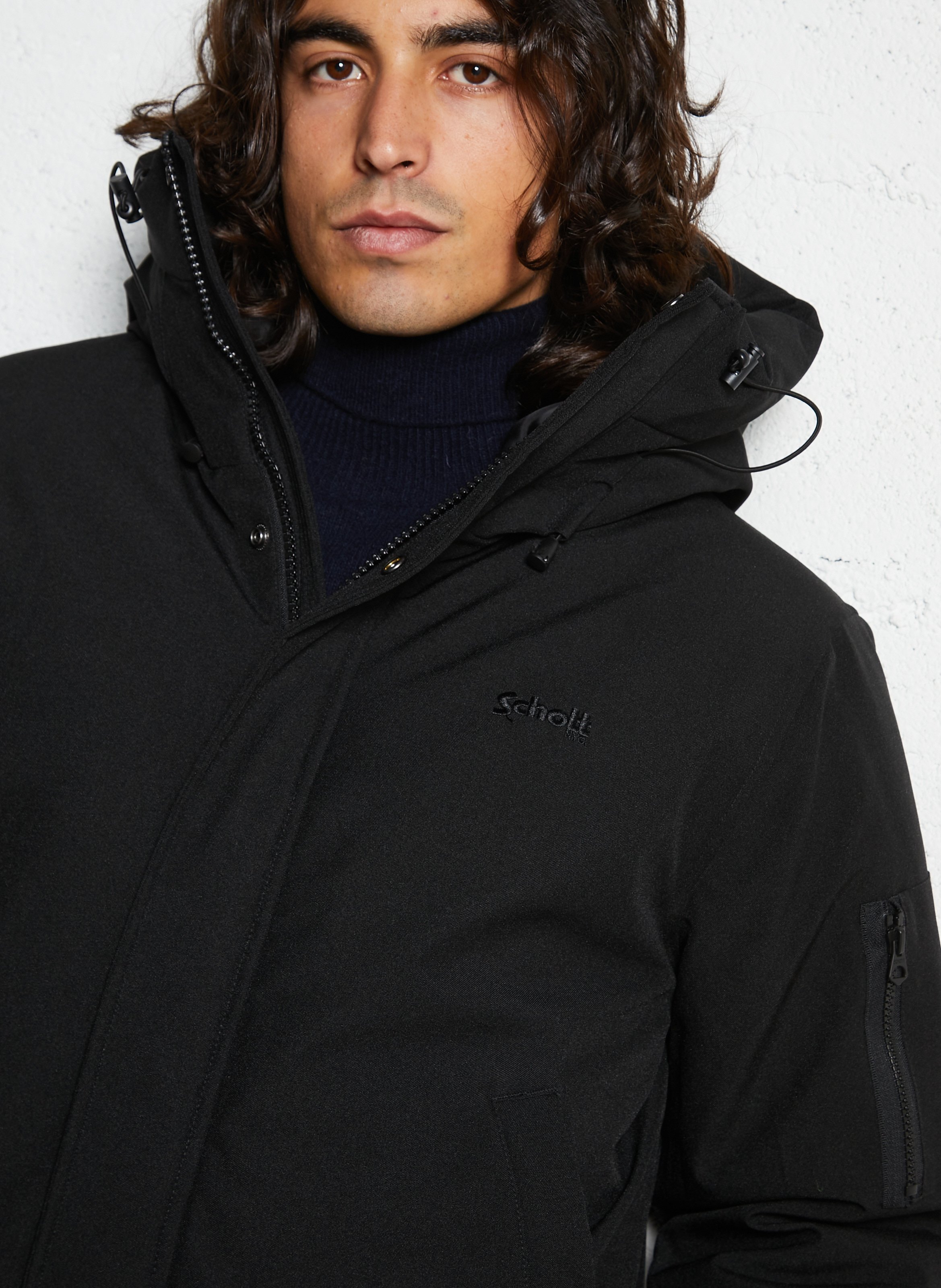 Jack met hoge kraag SCHOTT Zwart