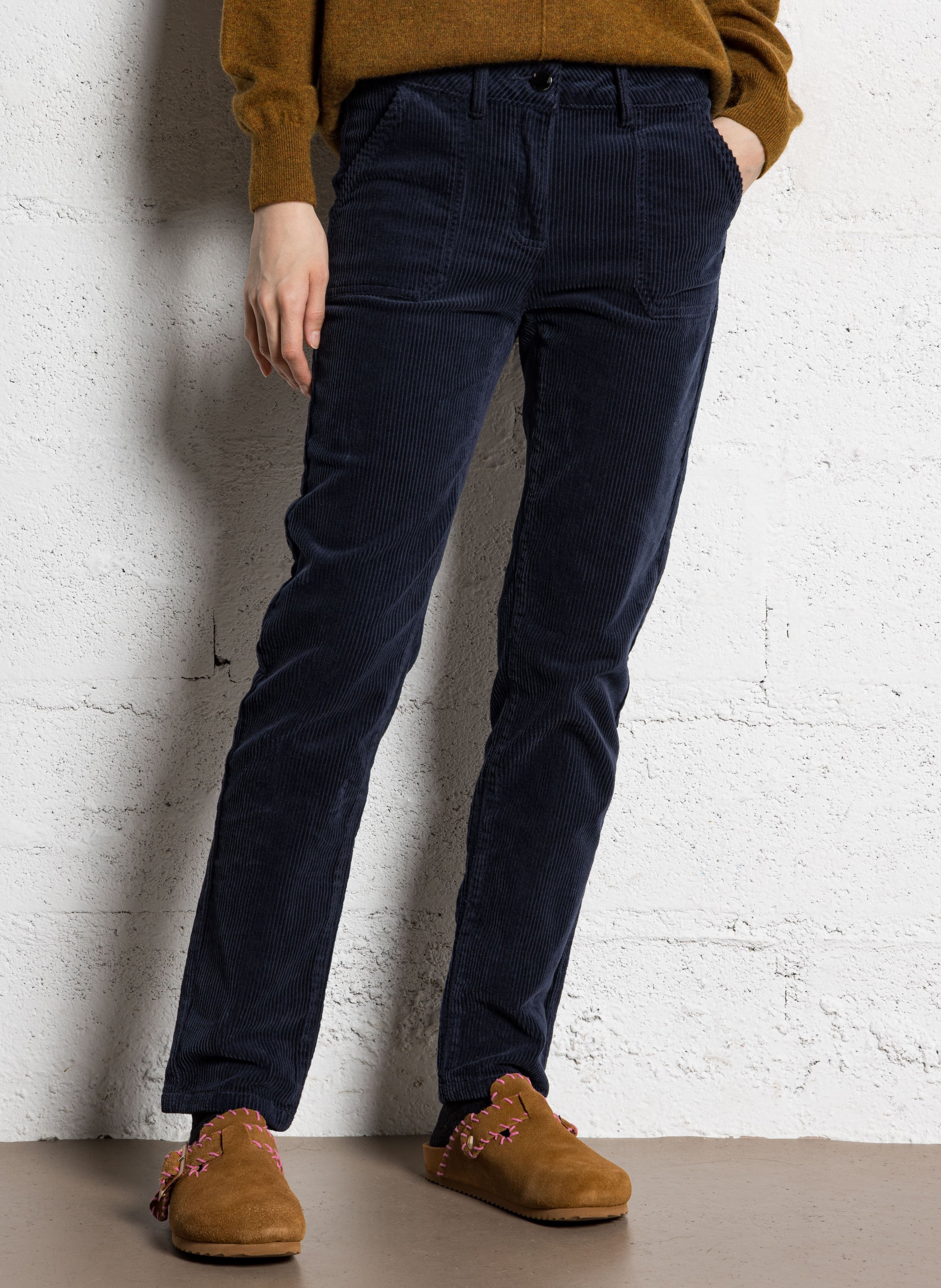 Pantalon chino en coton mélangé MAISON 123 Violet