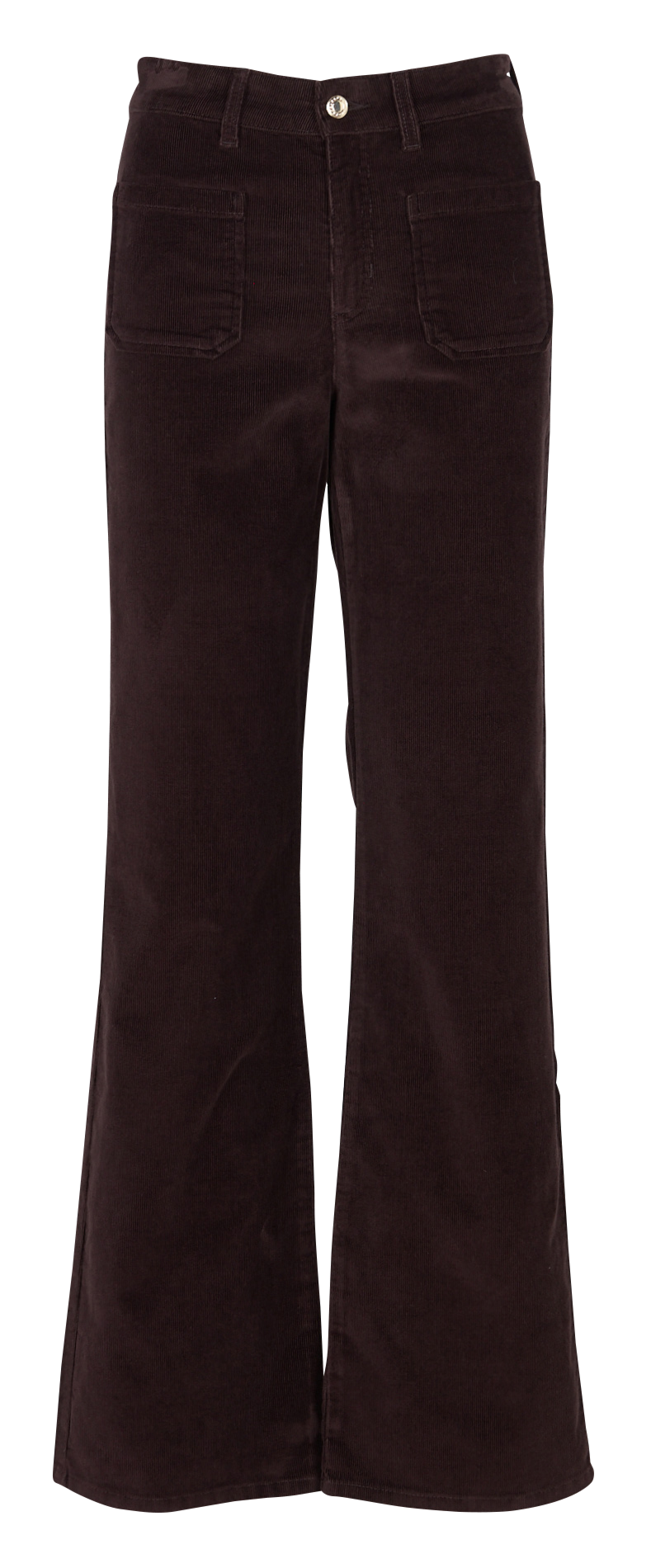 Jean flare en coton mélangé ZAPA Marron