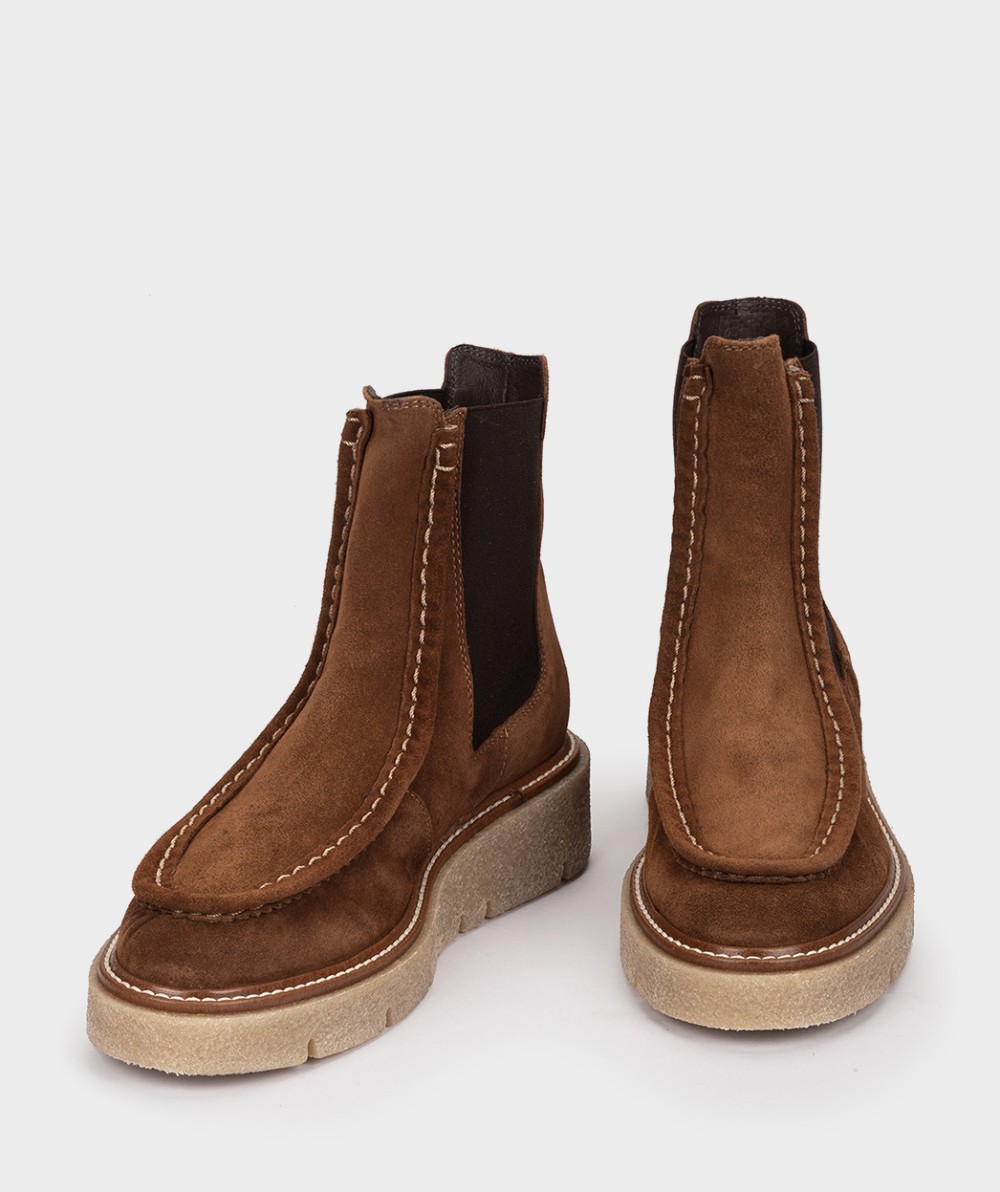 Brown suede ankle boots PEDRO MIRALLES Brown