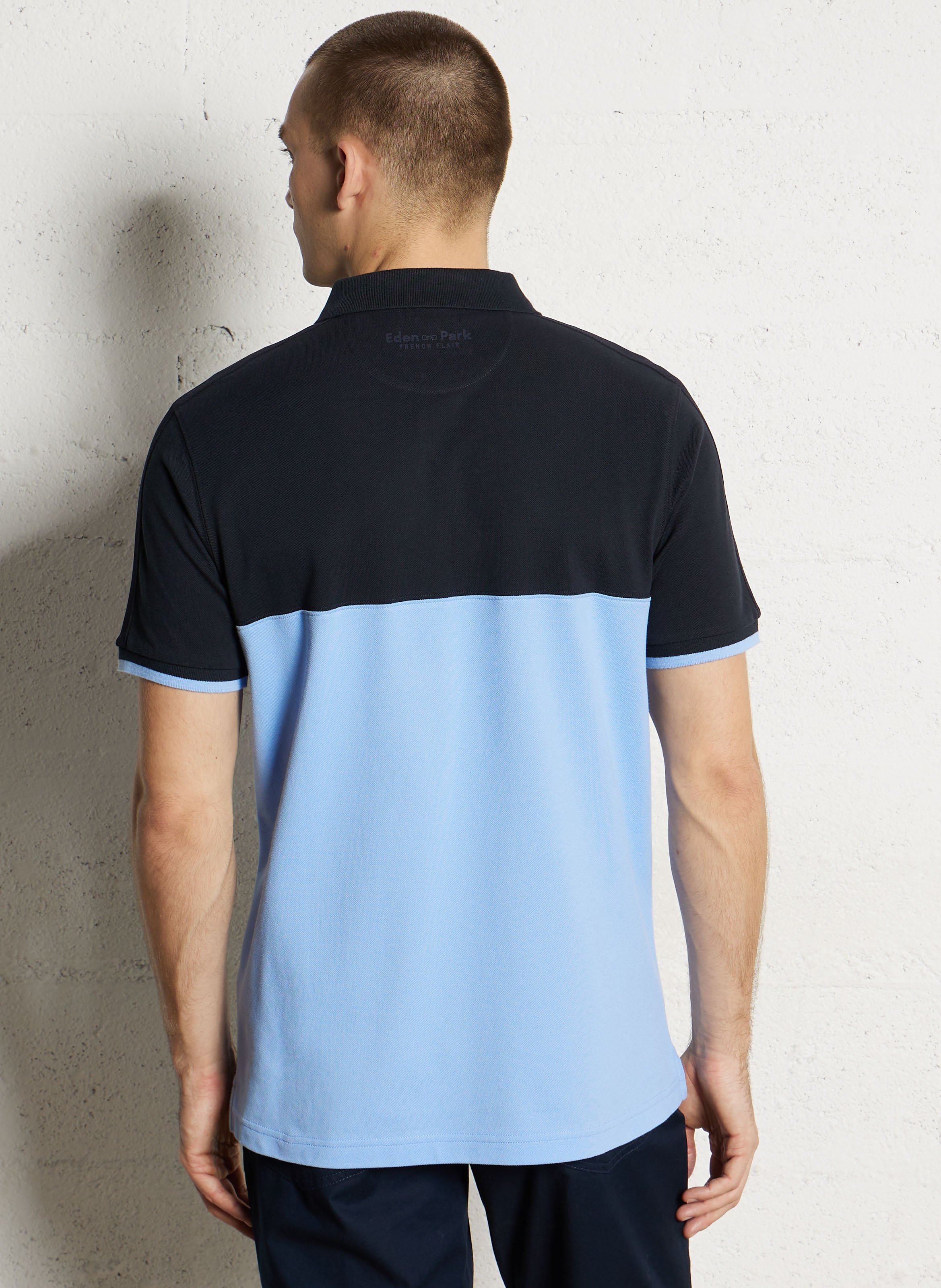 Polo manches courtes bicolore EDEN PARK Rose