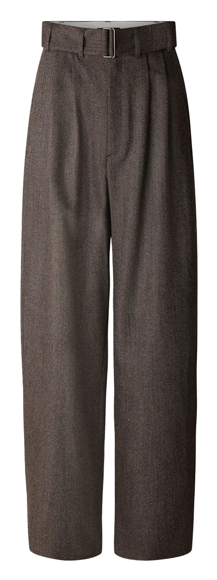 Weit geschnittene Wollhose mit Bundfalten SOEUR Braun