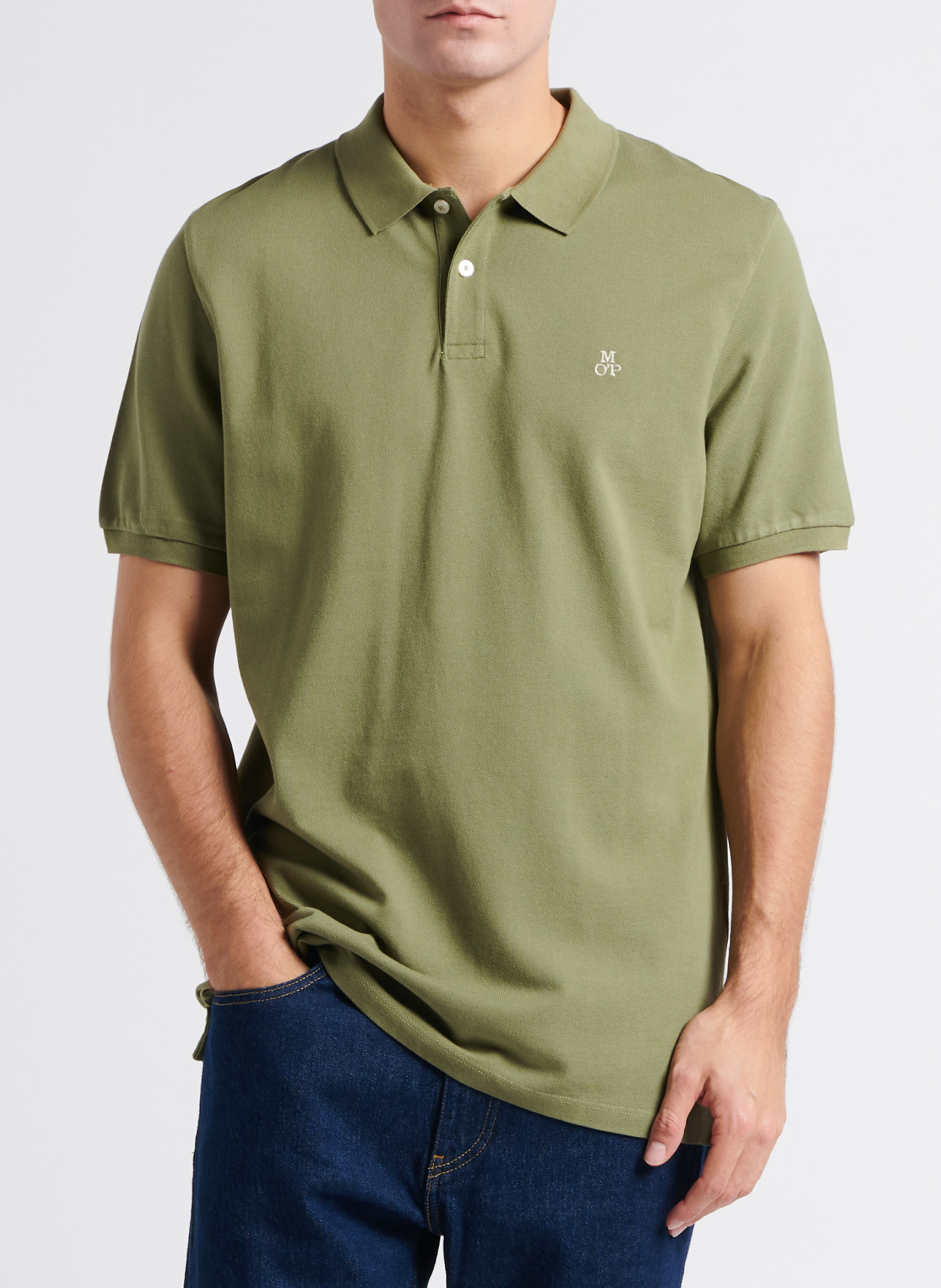 Regular-fit, katoenen polo MARC O'POLO Groen