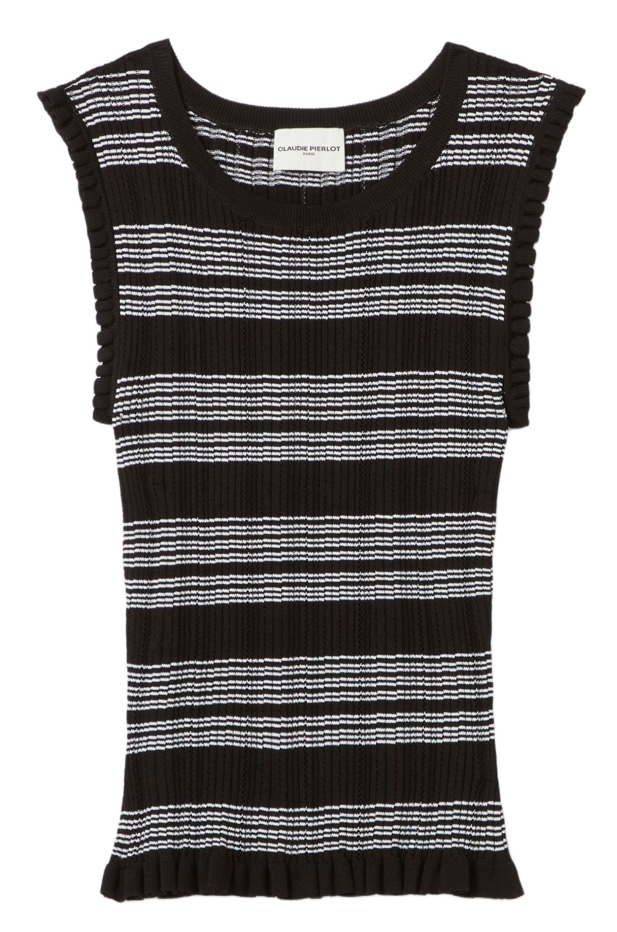 Top col rond à rayures CLAUDIE PIERLOT Multicolore