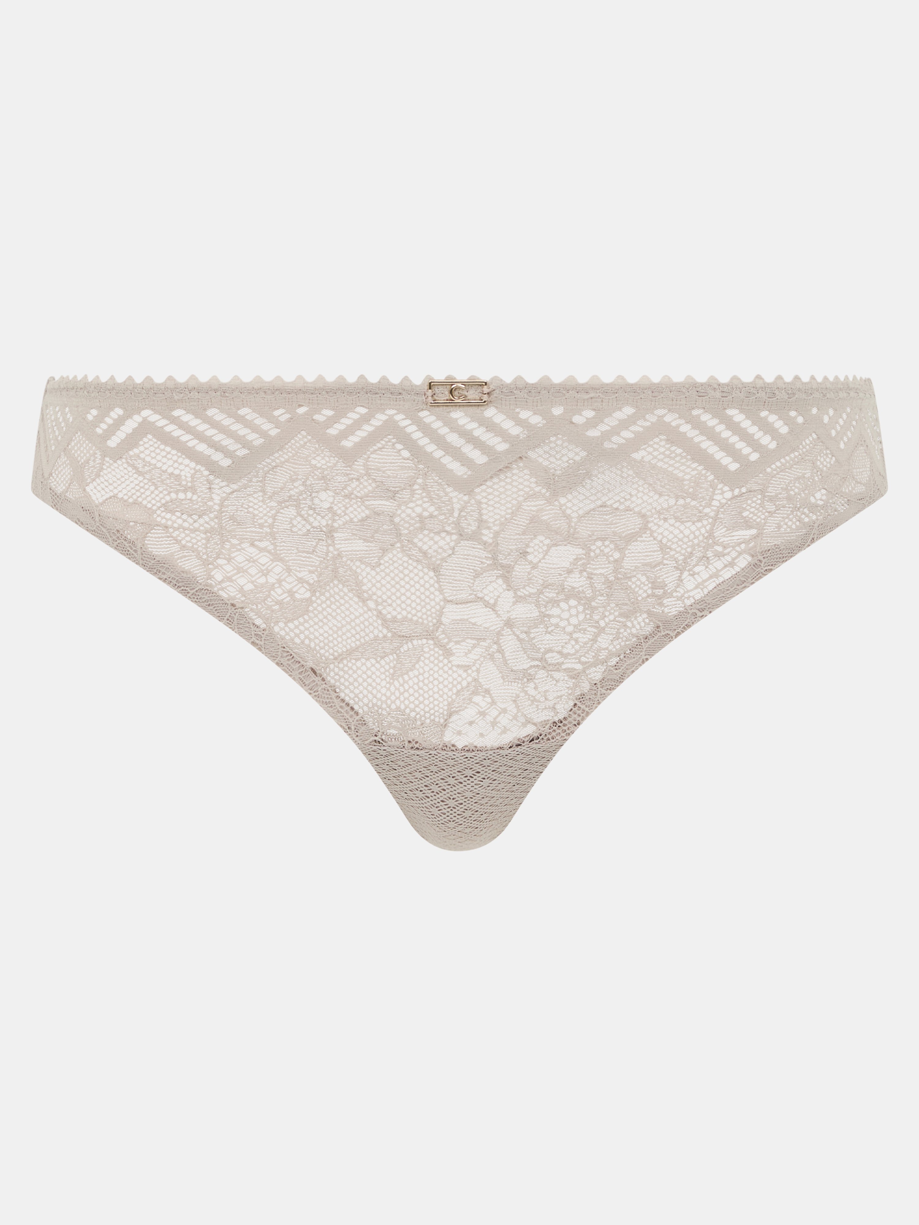 Aventurine lace tanga Brown