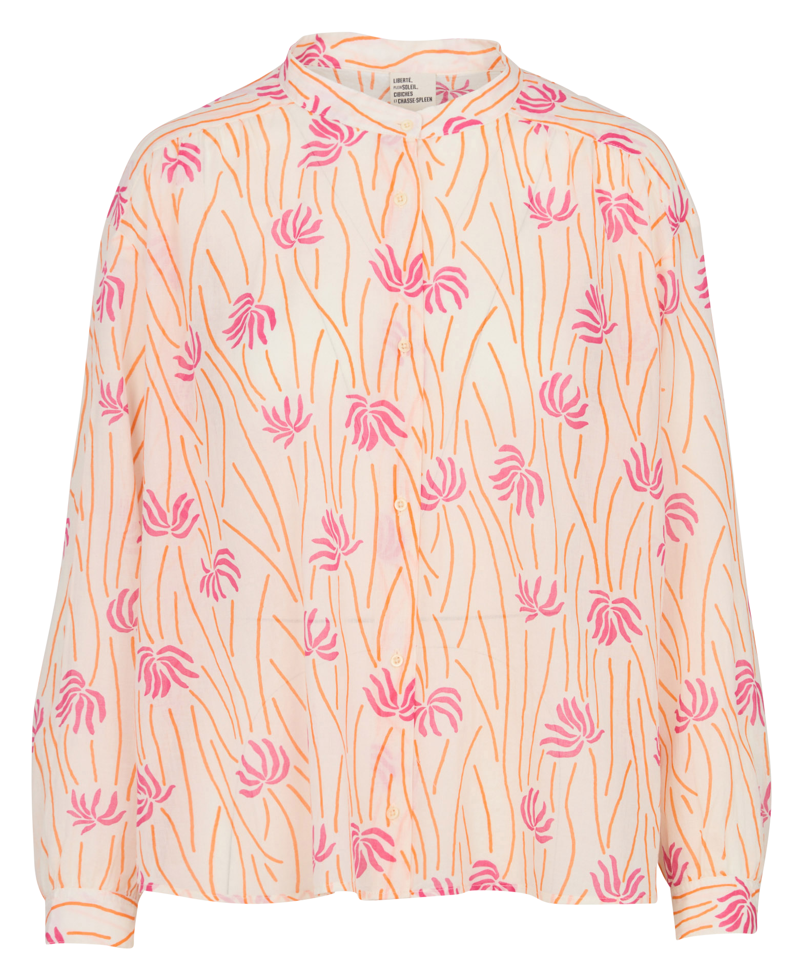 Blouse droite col rond en coton bio imprimé SACRECOEUR Multicolore