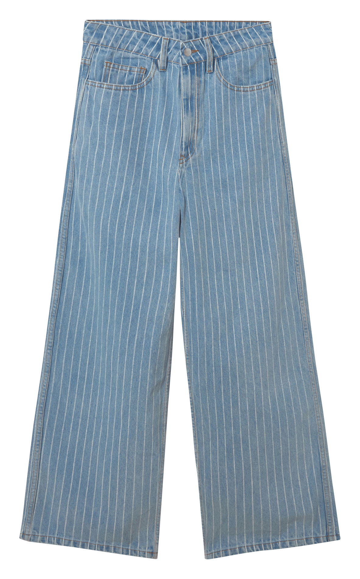 Straight leg striped cotton jeans THE TINY BIG SISTER Blue