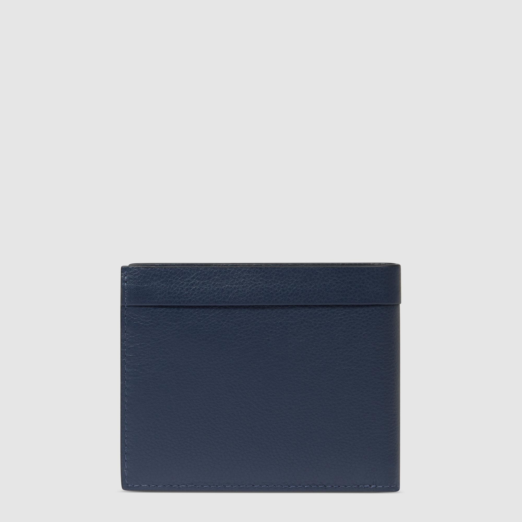Babylon leather wallet PIQUADRO Blue