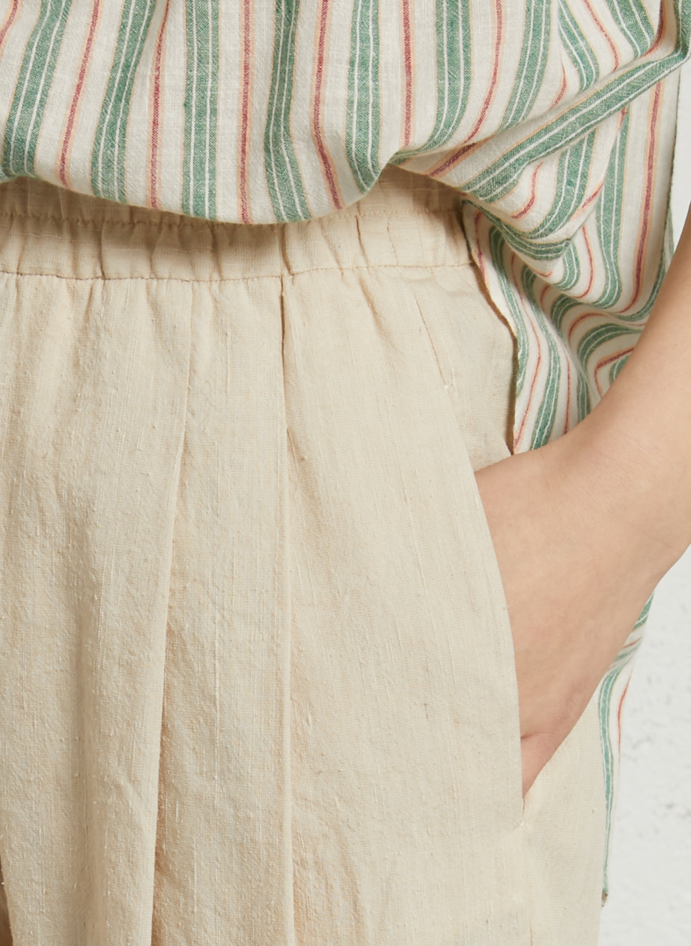 Weit geschnittene Hose aus Leinen-Mix MASSCOB Mehrfarbig