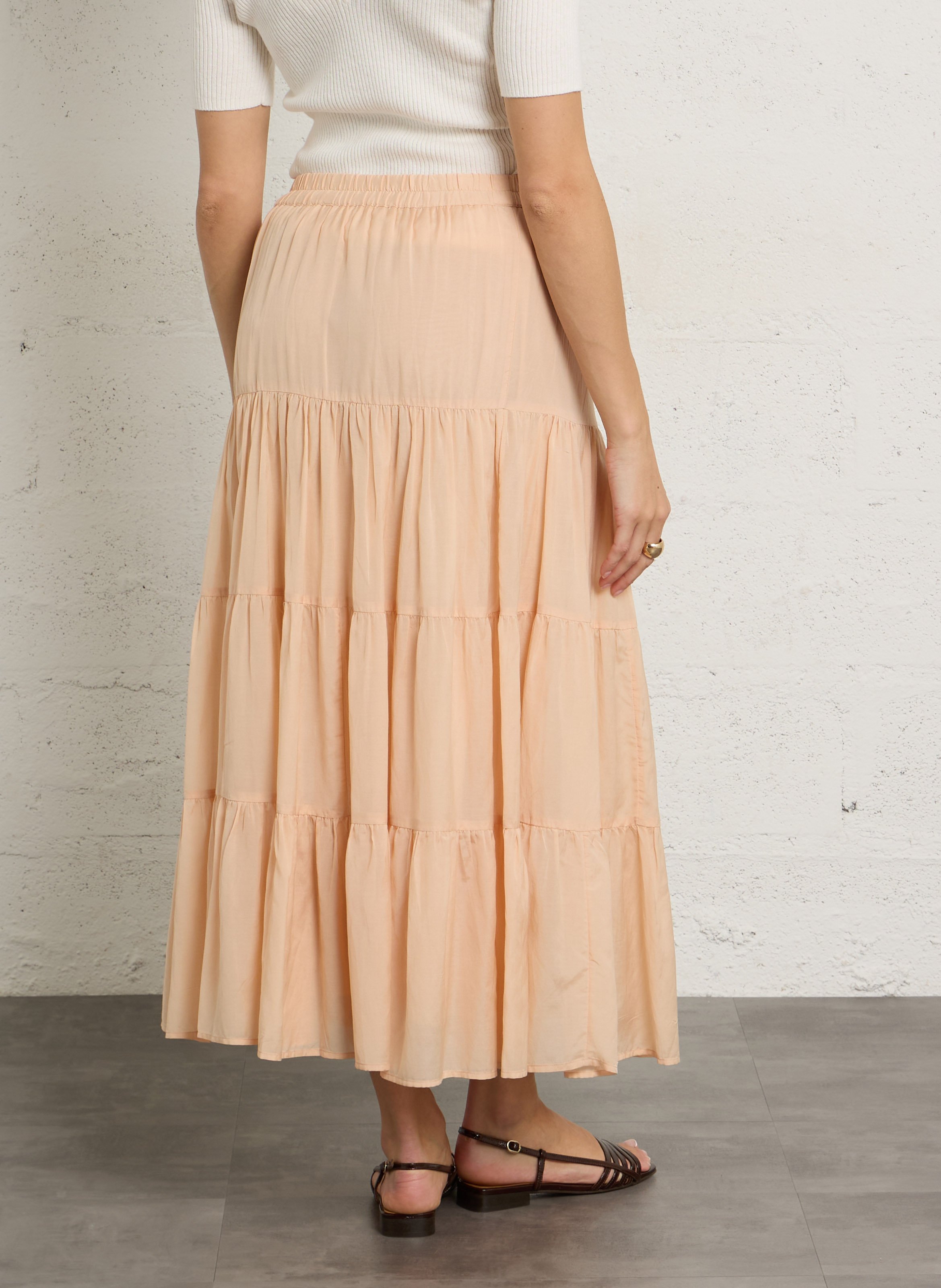 Langerock mit Rüschen PETITE MENDIGOTE Rosa