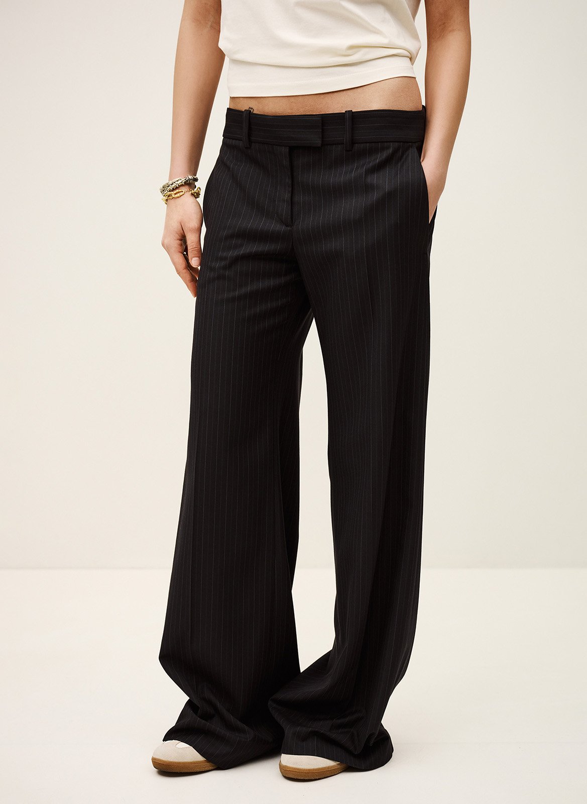 Pantalon tailleur large BA&SH Bleu
