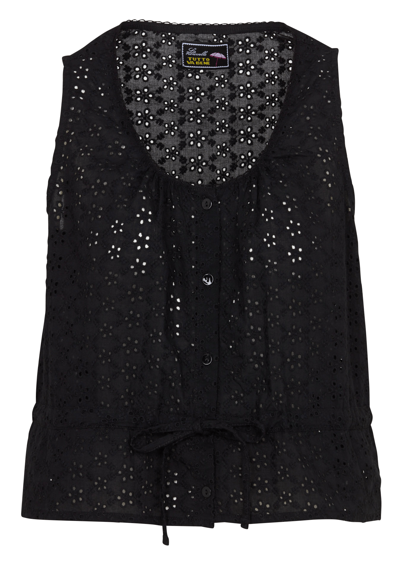 Aimee - Plumetis-Oberteil LA NOUVELLE Schwarz