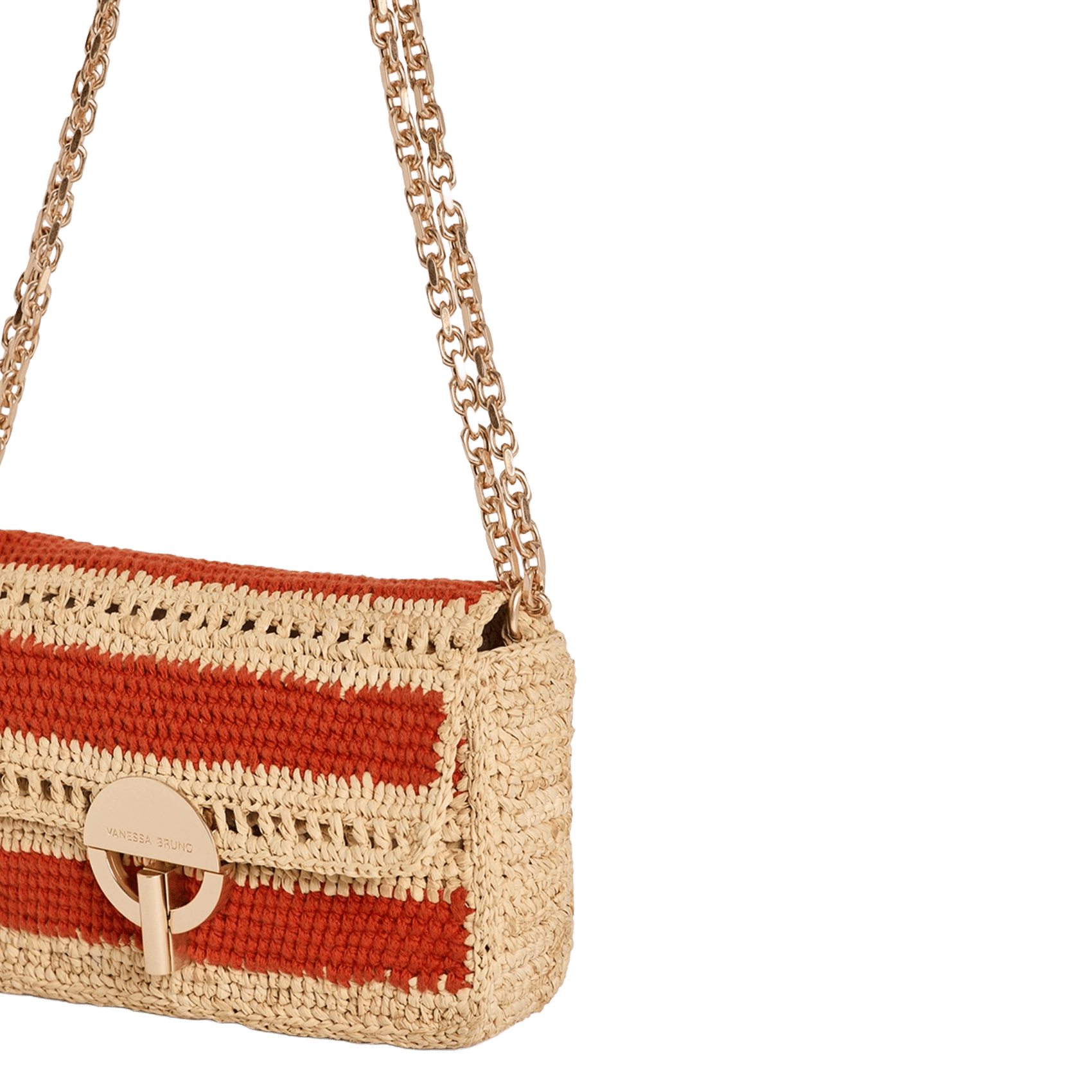 Clutch aus Bast VANESSA BRUNO Orange