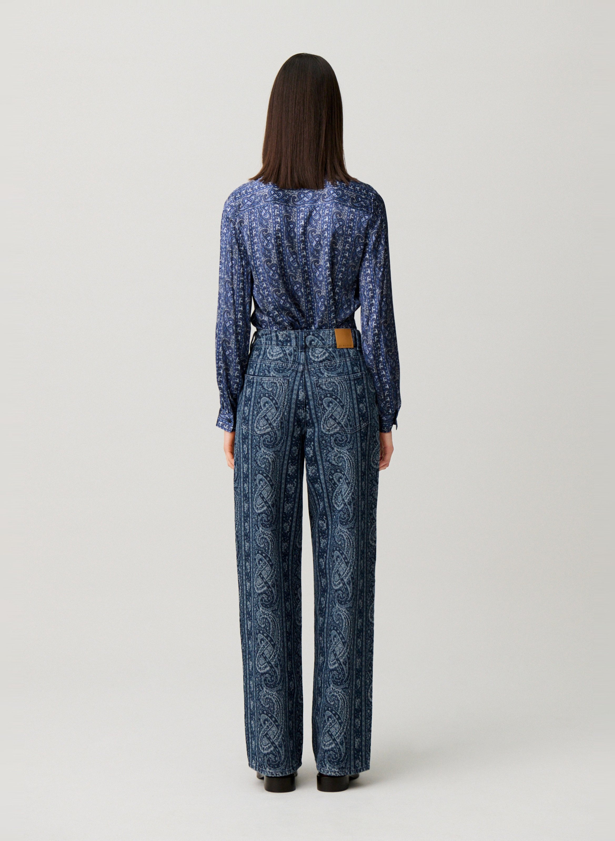 Rechte, katoenen jeans CLAUDIE PIERLOT Blauw