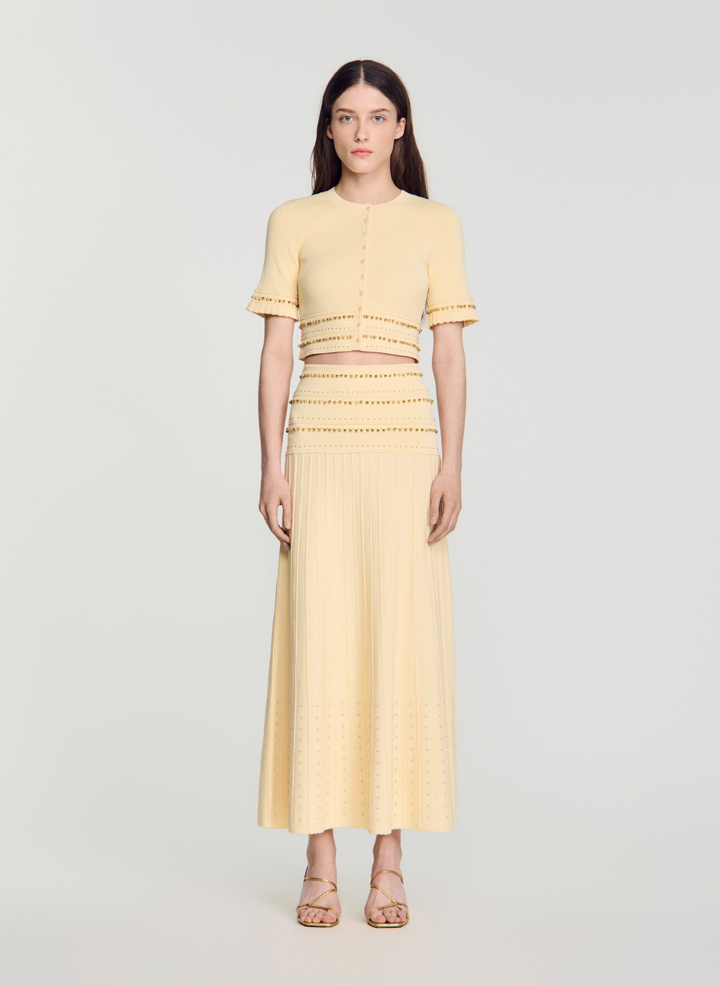 Lange rok SANDRO Beige