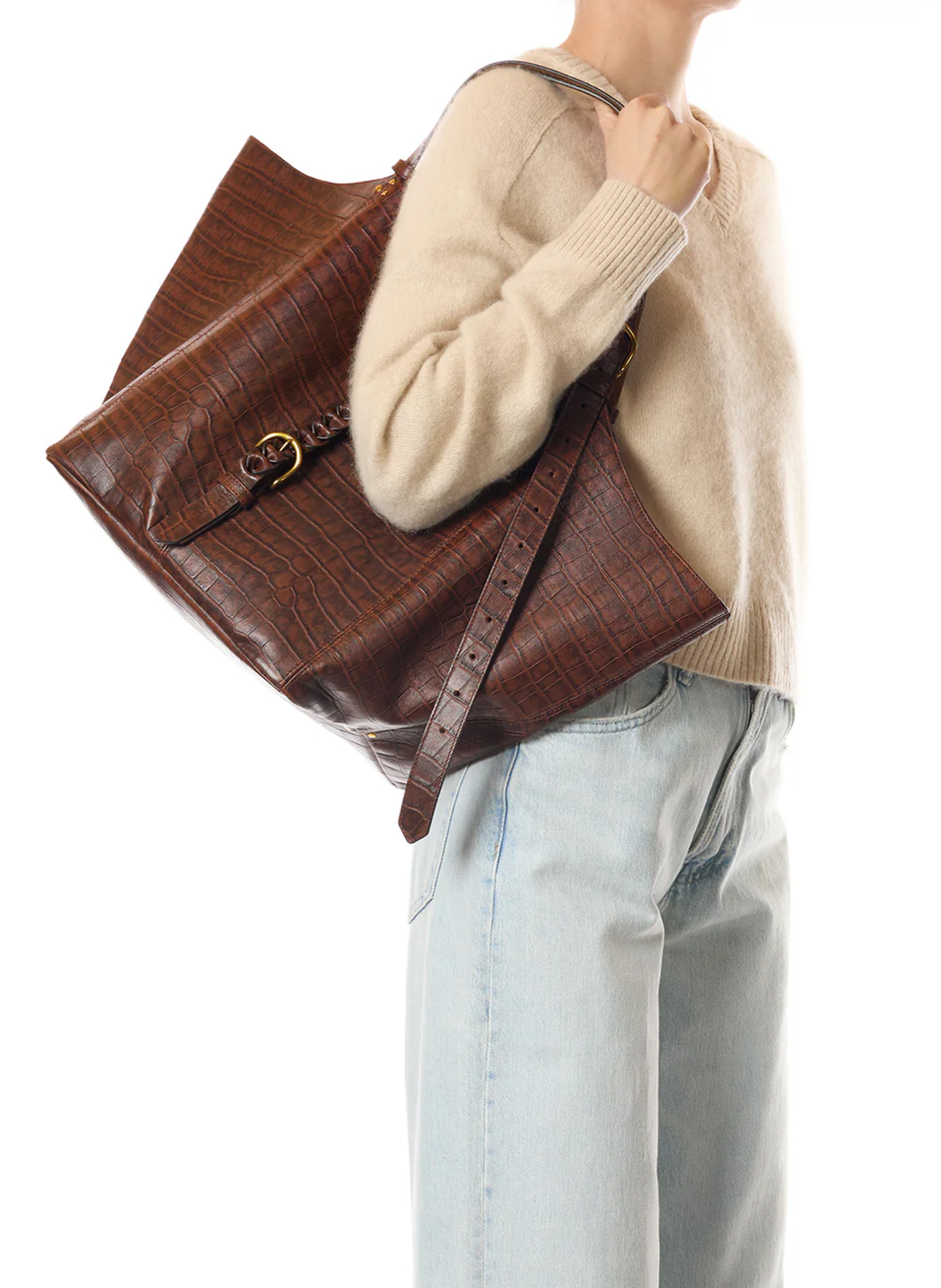 Shopper aus Leder JEROME DREYFUSS Braun