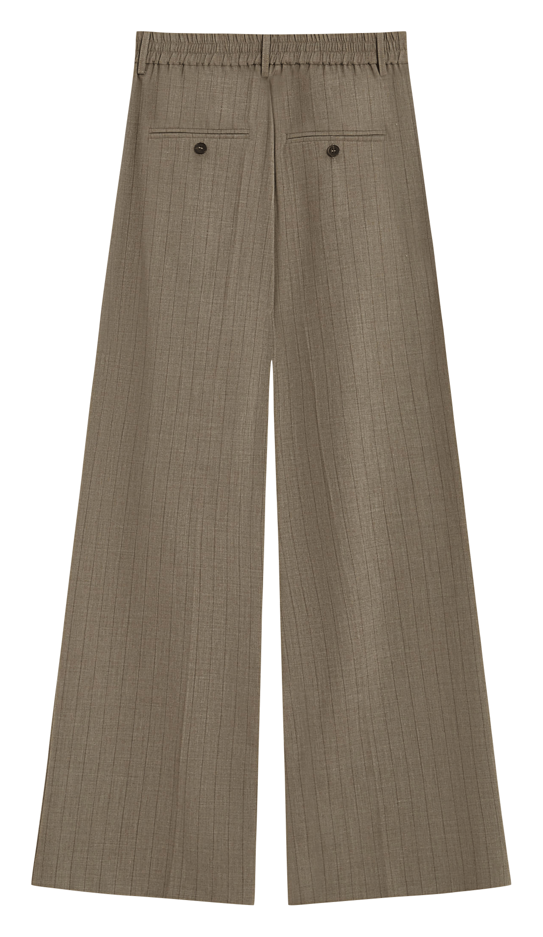 Pantalon de tailleur large à rayures GRACE ET MILA Marron