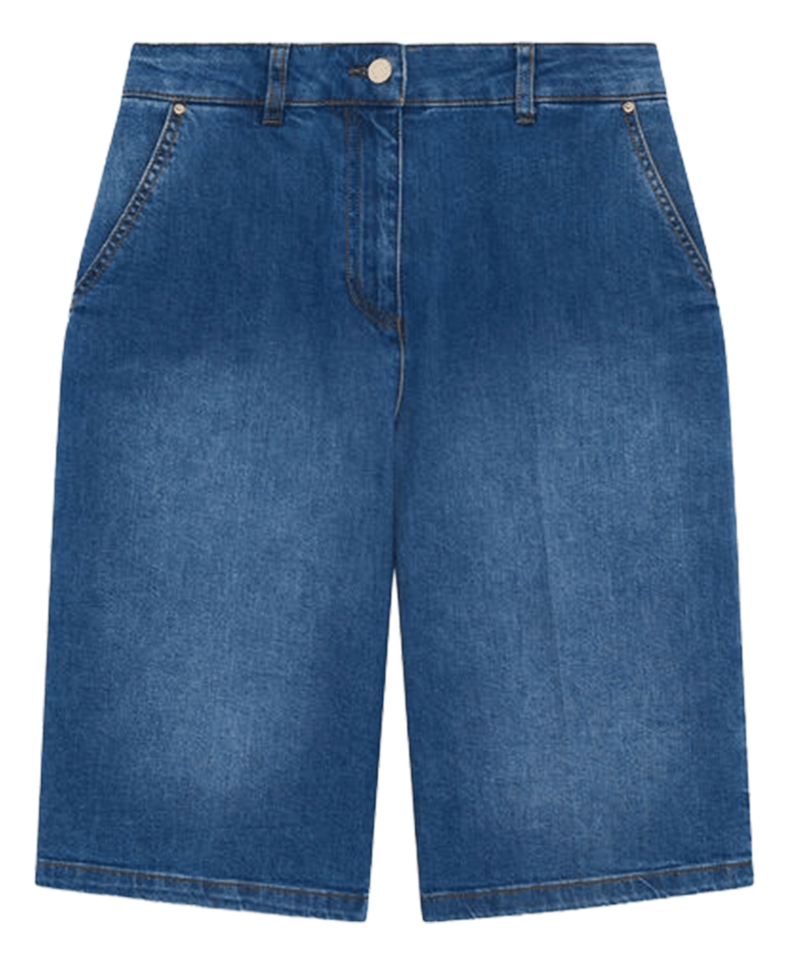 Gerade geschnittene Bermudashorts aus Baumwoll-Mix CAROLL Blau