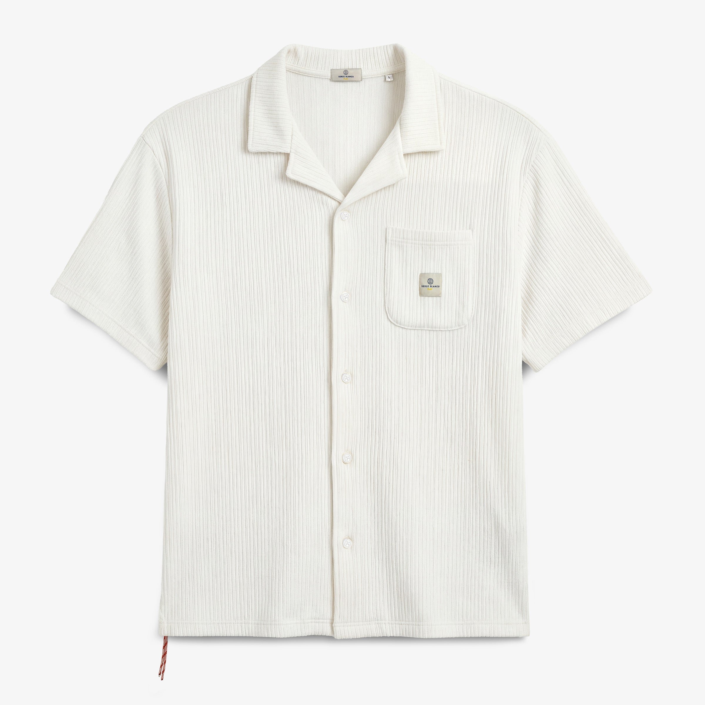 Short-sleeved woven cotton shirt SERGE BLANCO White