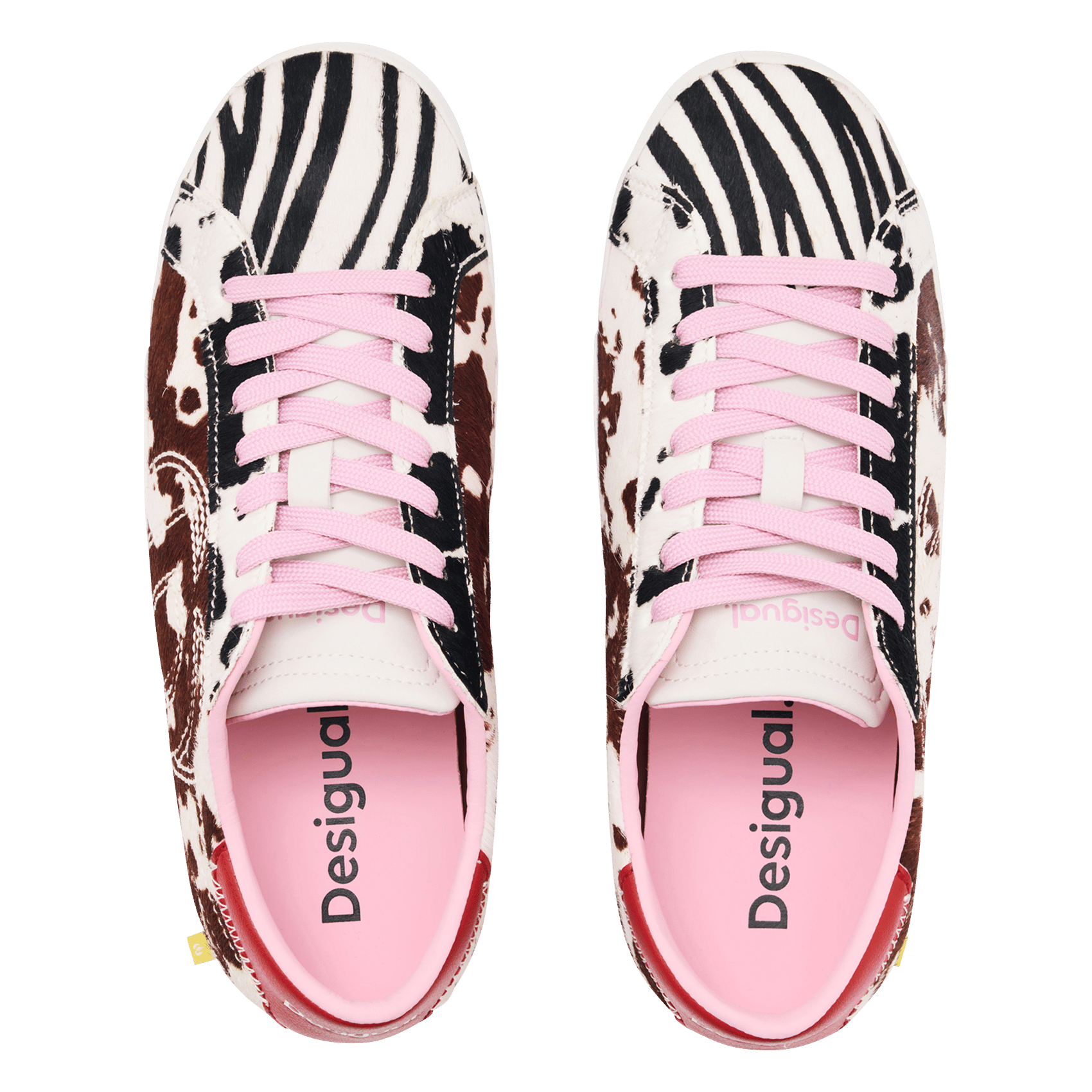 Low-top sneakers in mixed printed leather DESIGUAL Multicolored