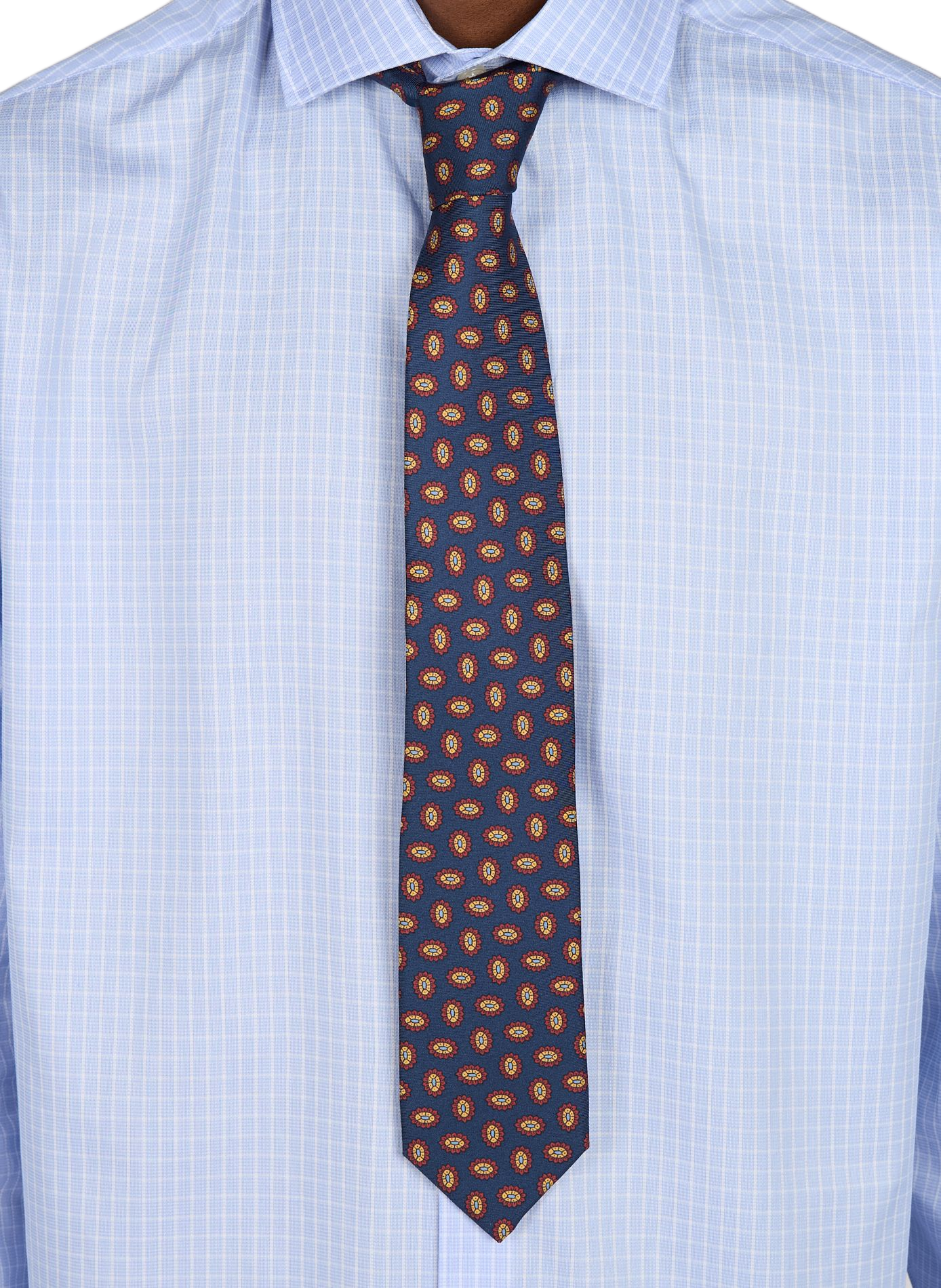 Printed silk tie AU PRINTEMPS PARIS Multicolored