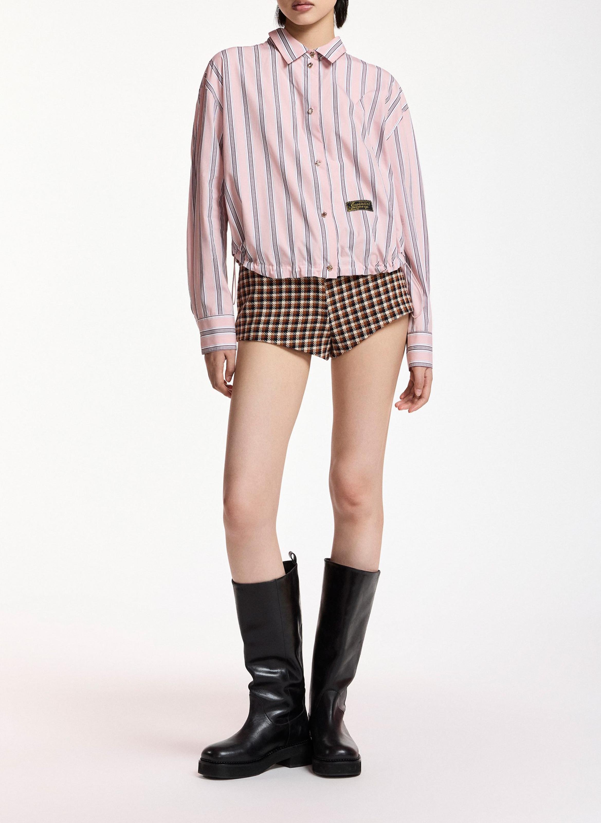 Organic cotton shirt with classic collar ESSENTIEL ANTWERP Pink