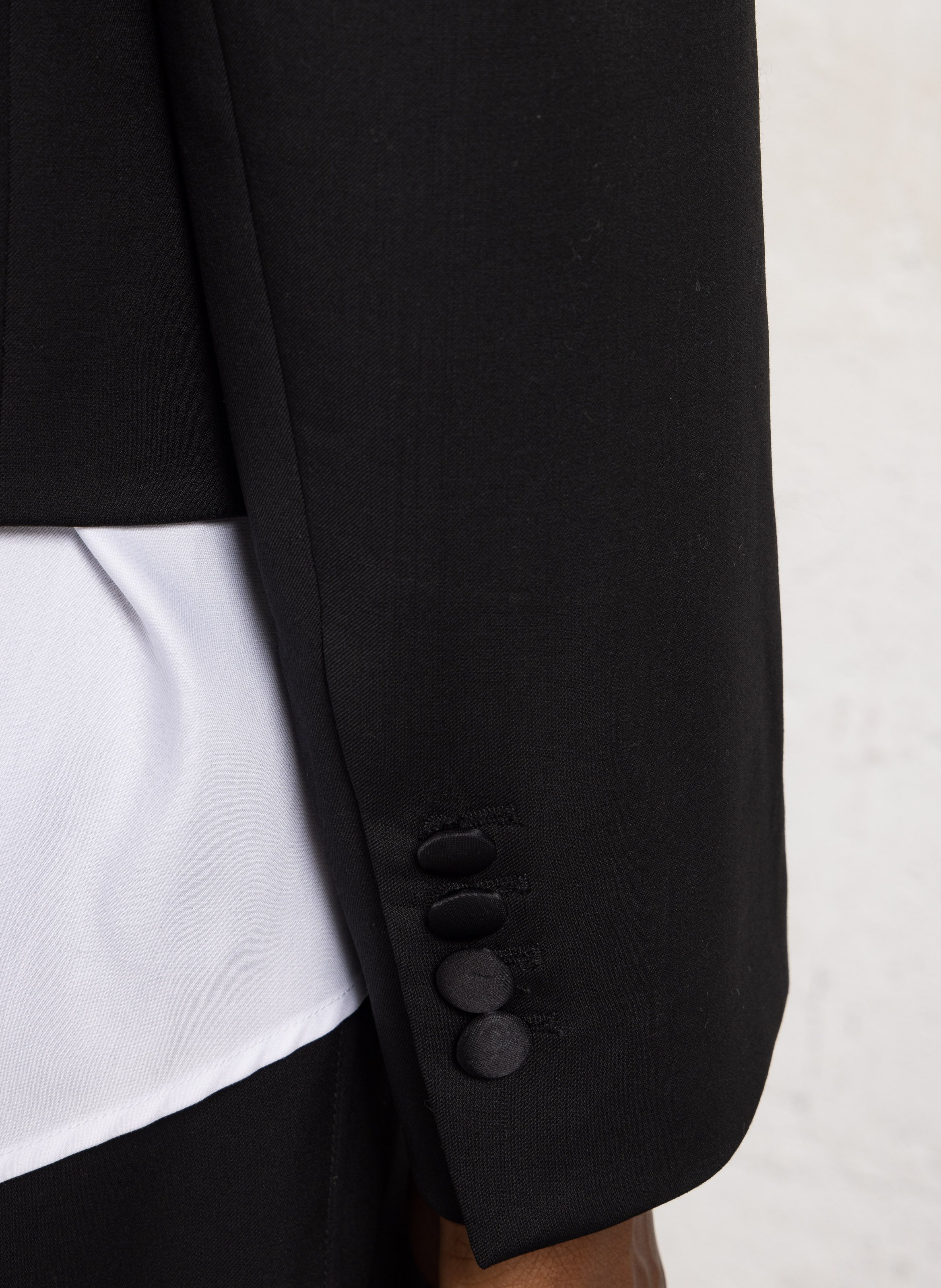 Veste col tailleur en laine MARGAUX LONNBERG Noir