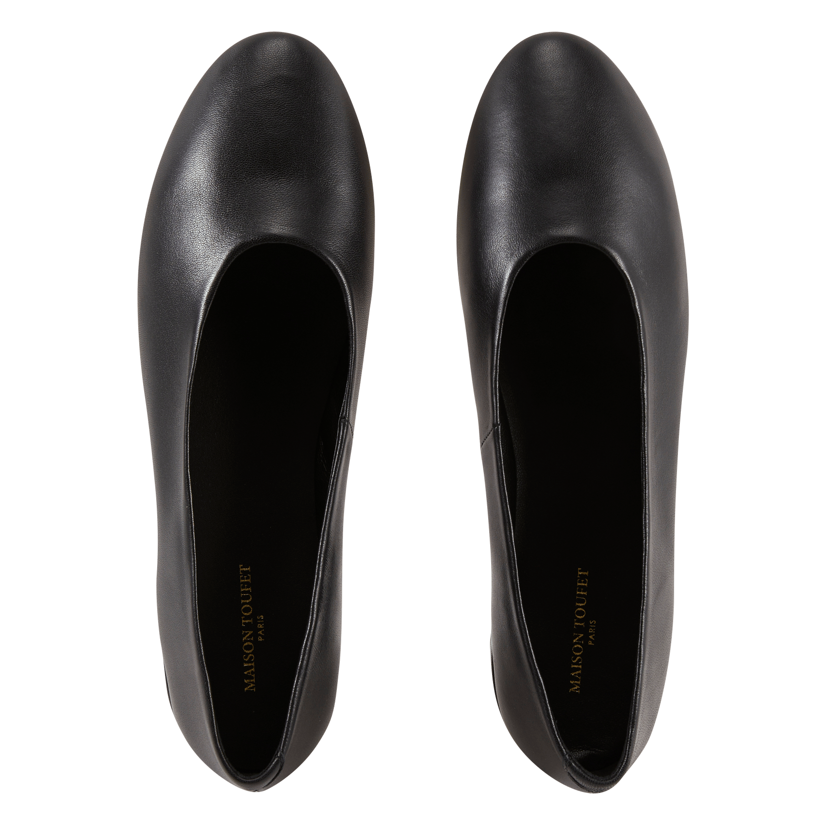 Ballerina's van velours MAISON TOUFET Zwart