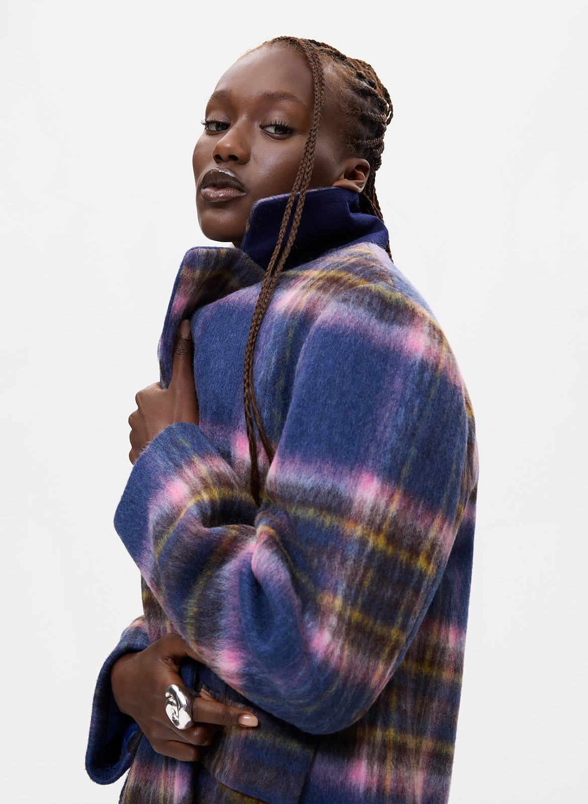 Manteau col tailleur  DESIGUAL Bleu