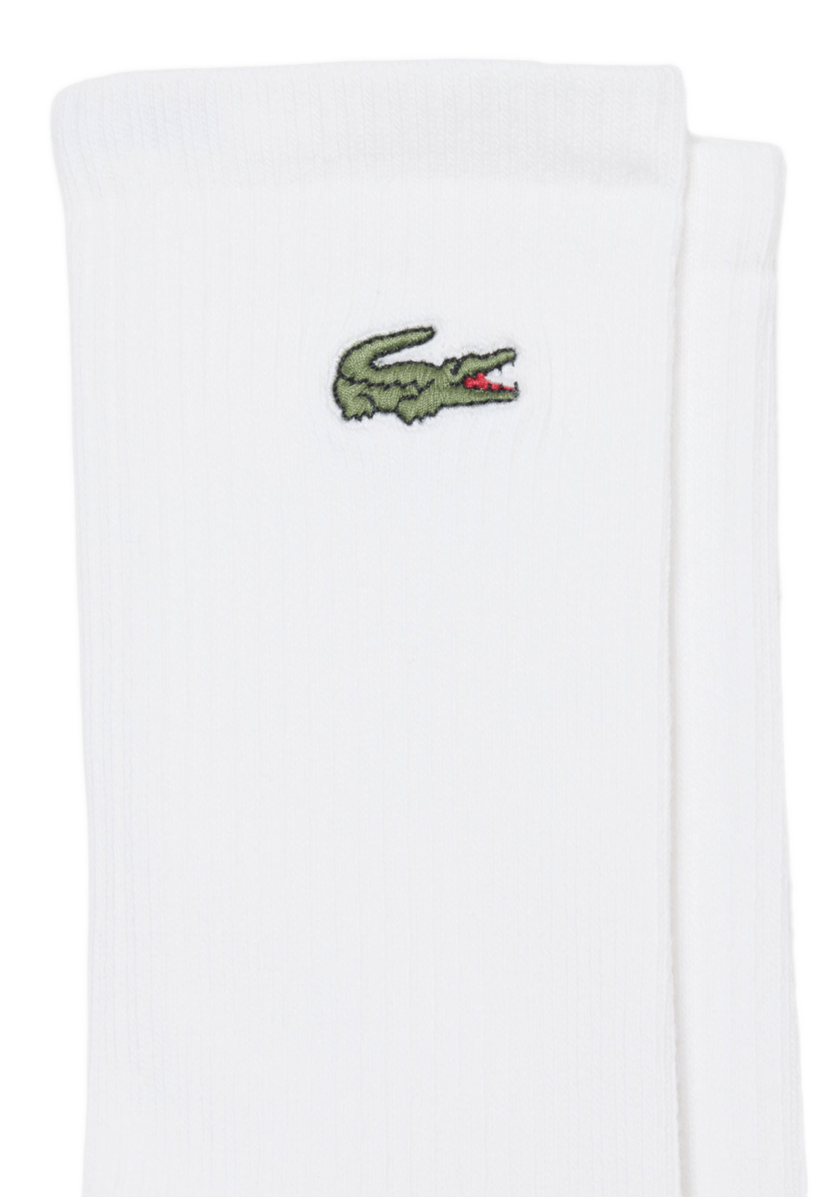 Set of 3 pairs of ribbed cotton blend socks LACOSTE White