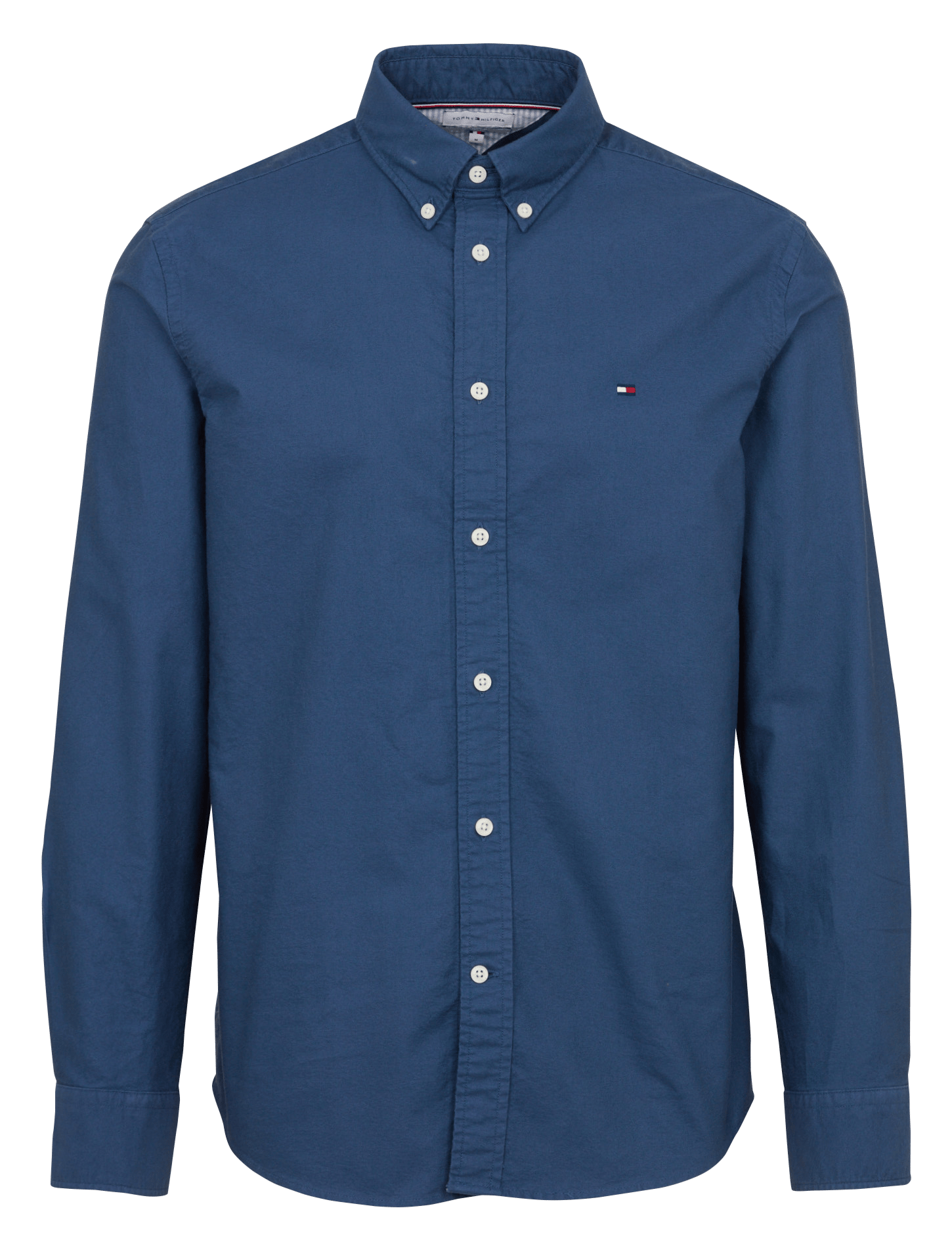 Chemise col américain en coton bio mélangé TOMMY HILFIGER Bleu
