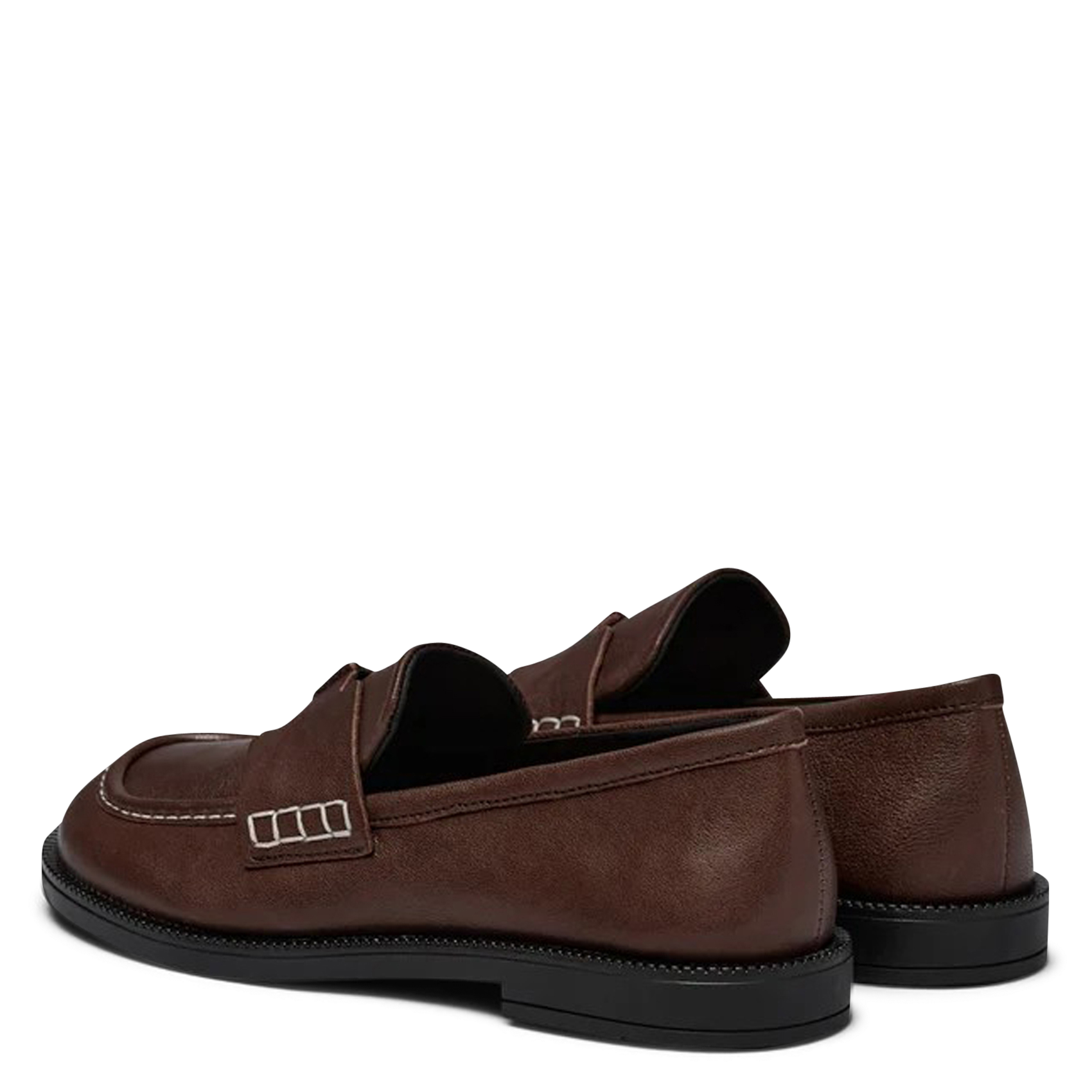 Mocassins unis en cuir PAVEMENT Marron