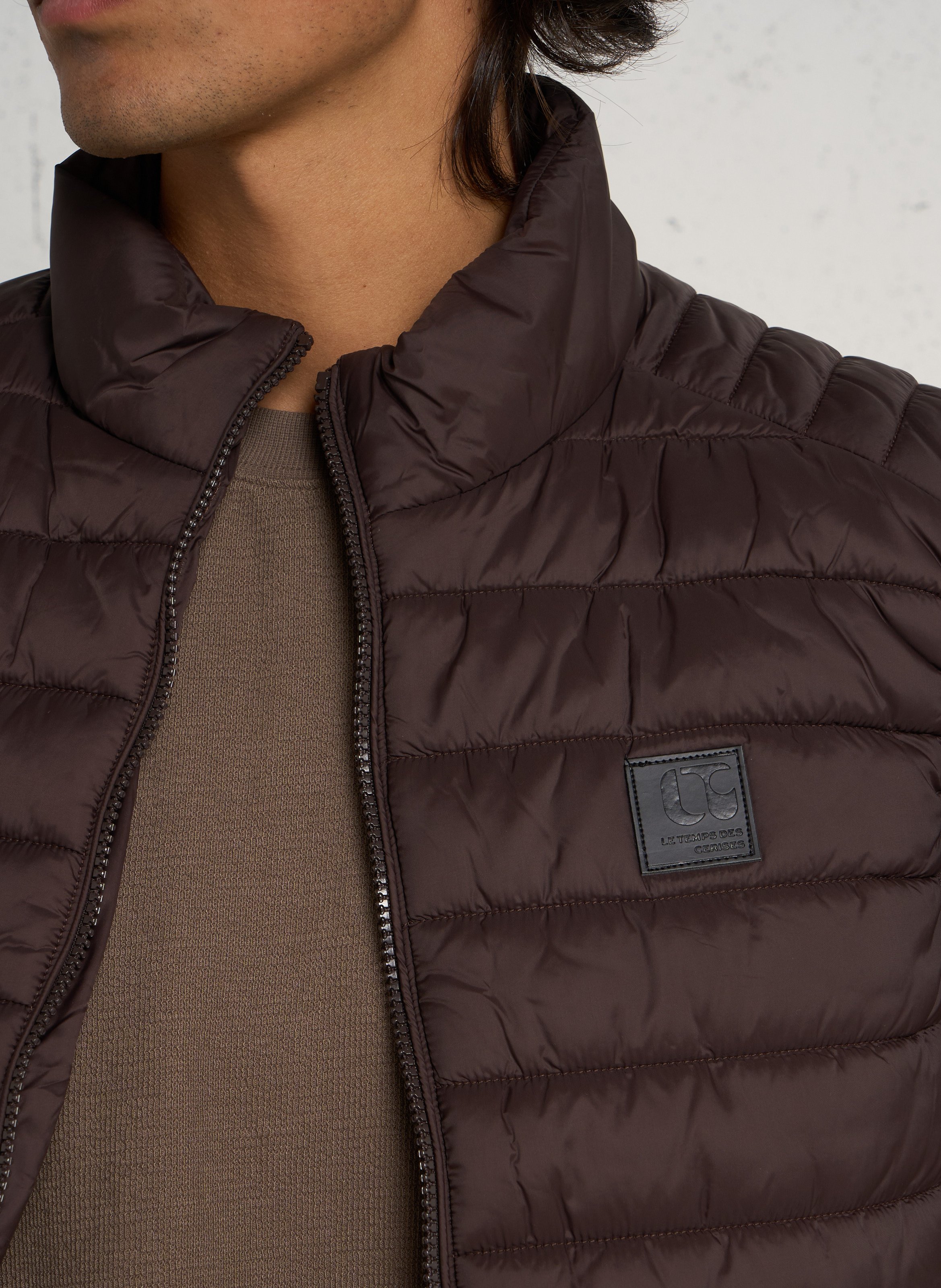 Doudoune oversize col montant LE TEMPS DES CERISES Marron
