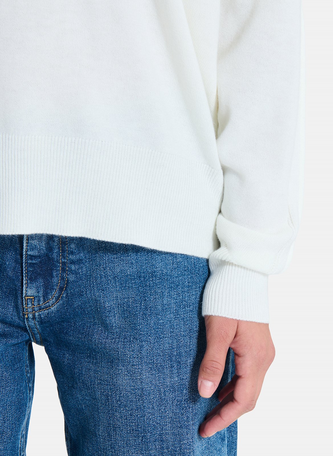 Straight V-neck sweater ZAPA Beige