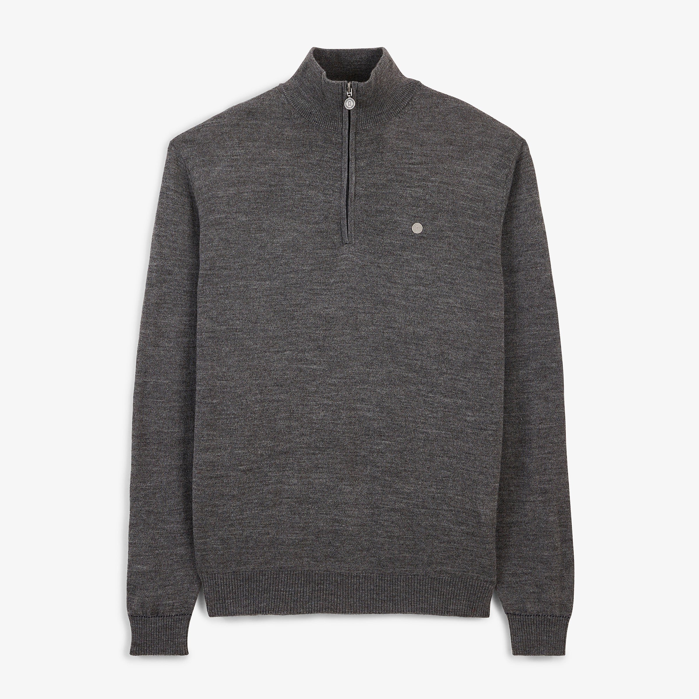 Essential zip-neck sweater SERGE BLANCO Grey