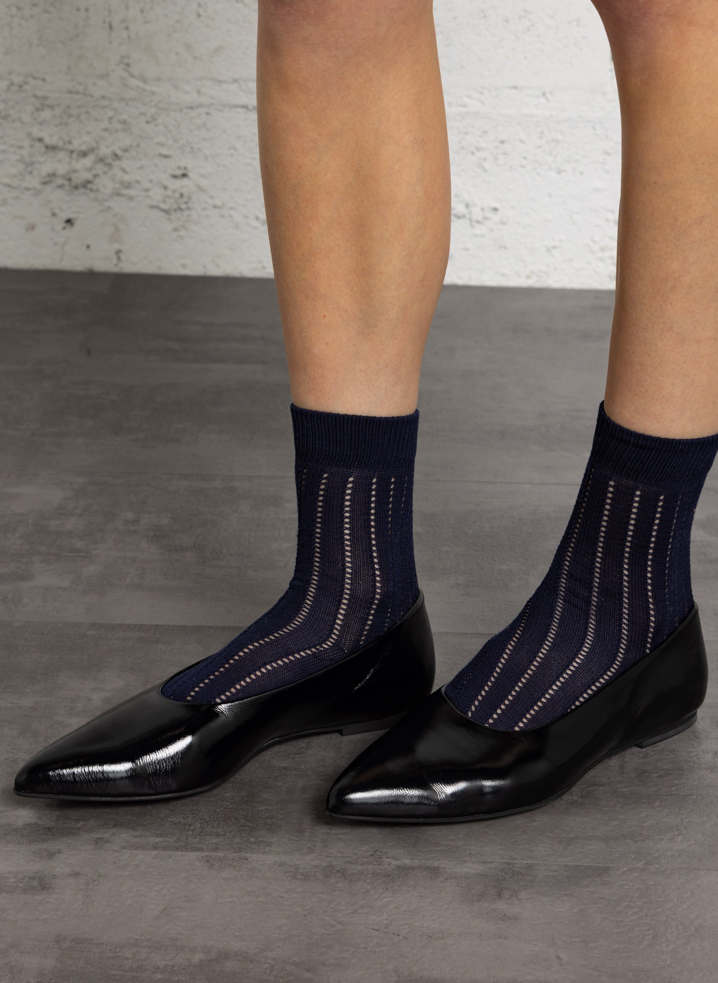 Ballerine a punta in pelle BERENICE Nero