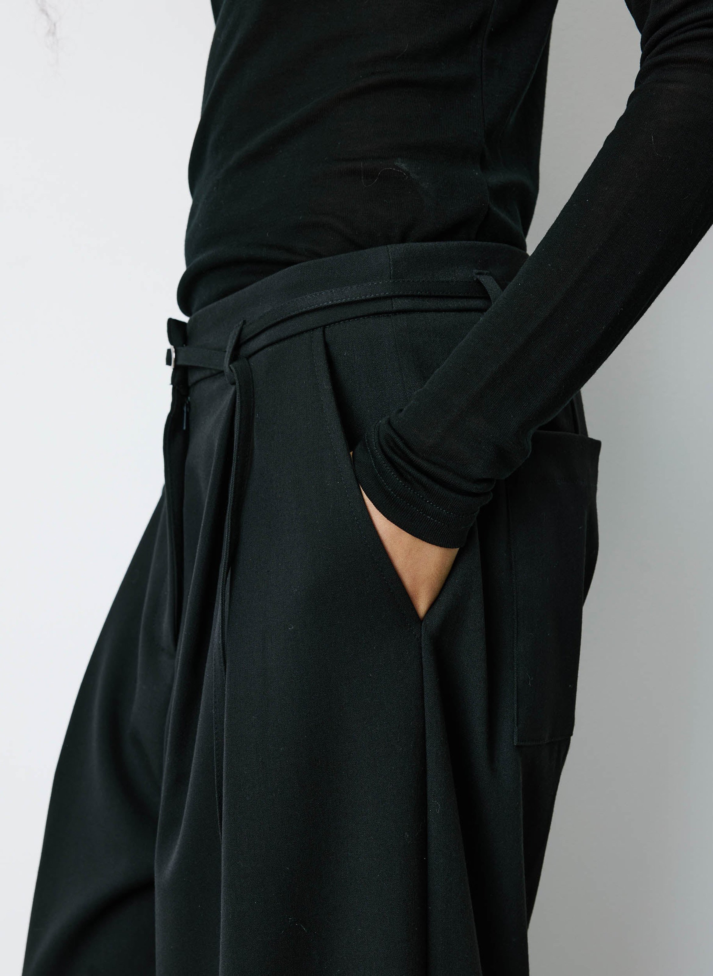 Wijde pantalon met ceintuur GRACE ET MILA Zwart