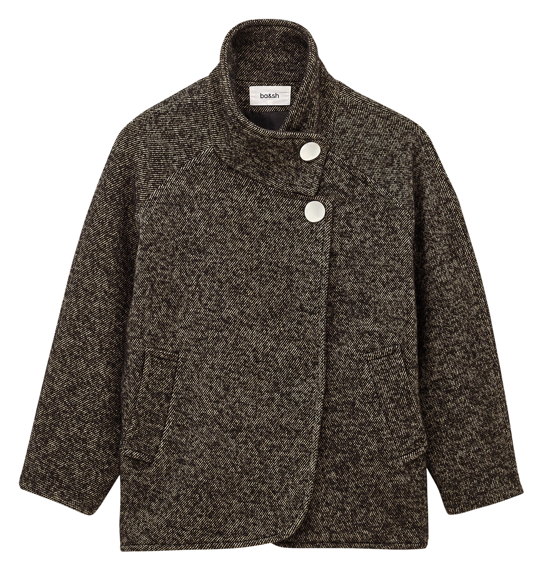 Manteau ample col montant  BA&SH Noir
