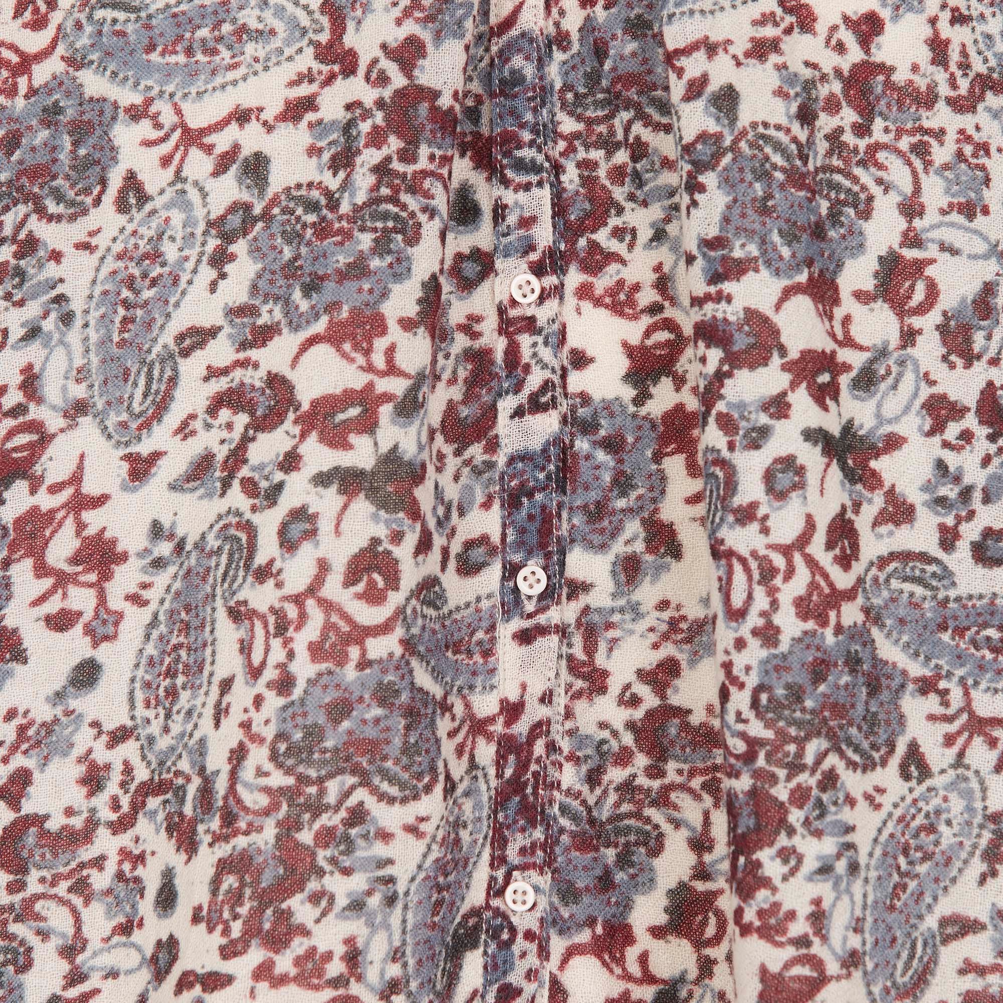 Pieros round-neck printed wool shirt SWILDENS Red