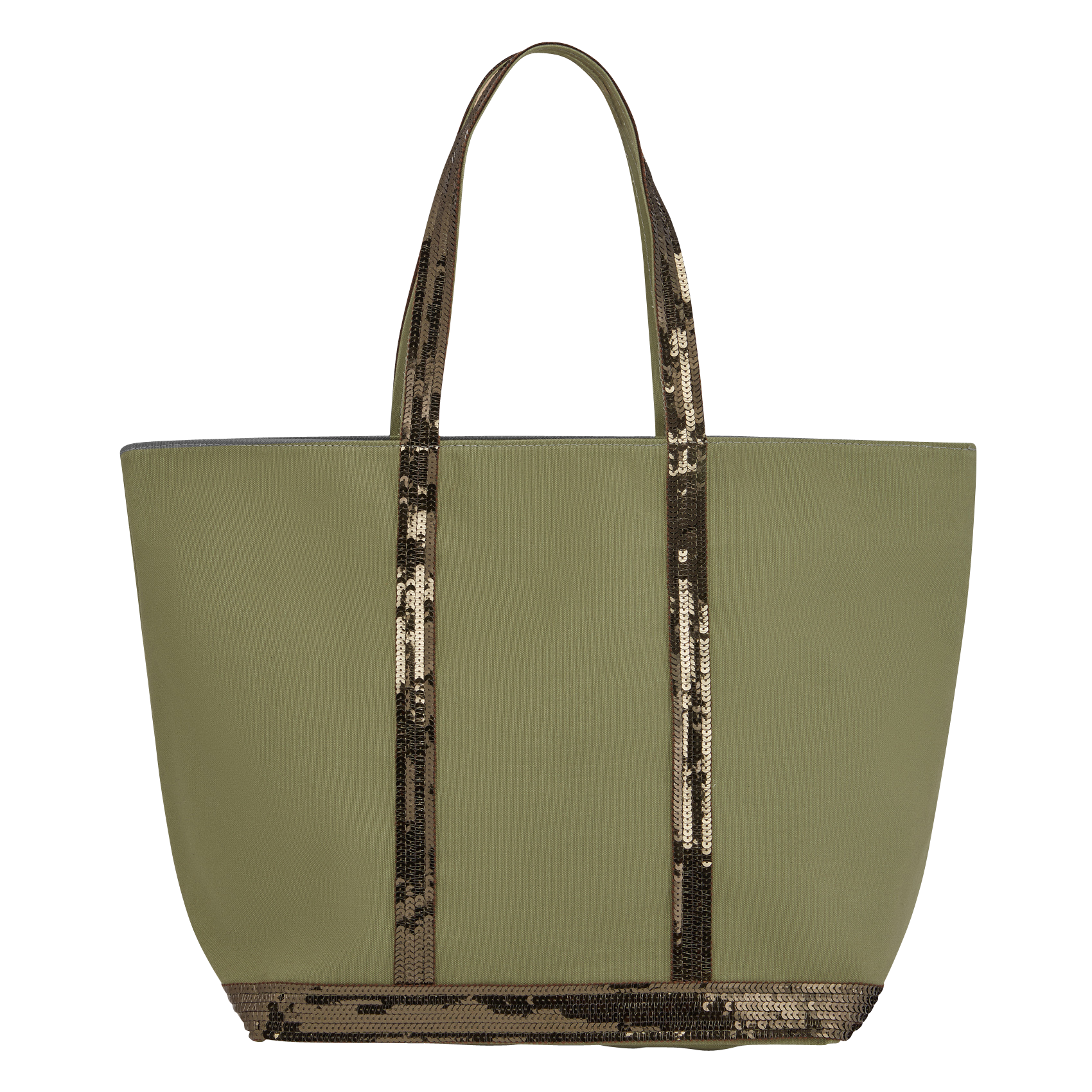 Cabas L à sequins en toile de coton  VANESSA BRUNO Vert