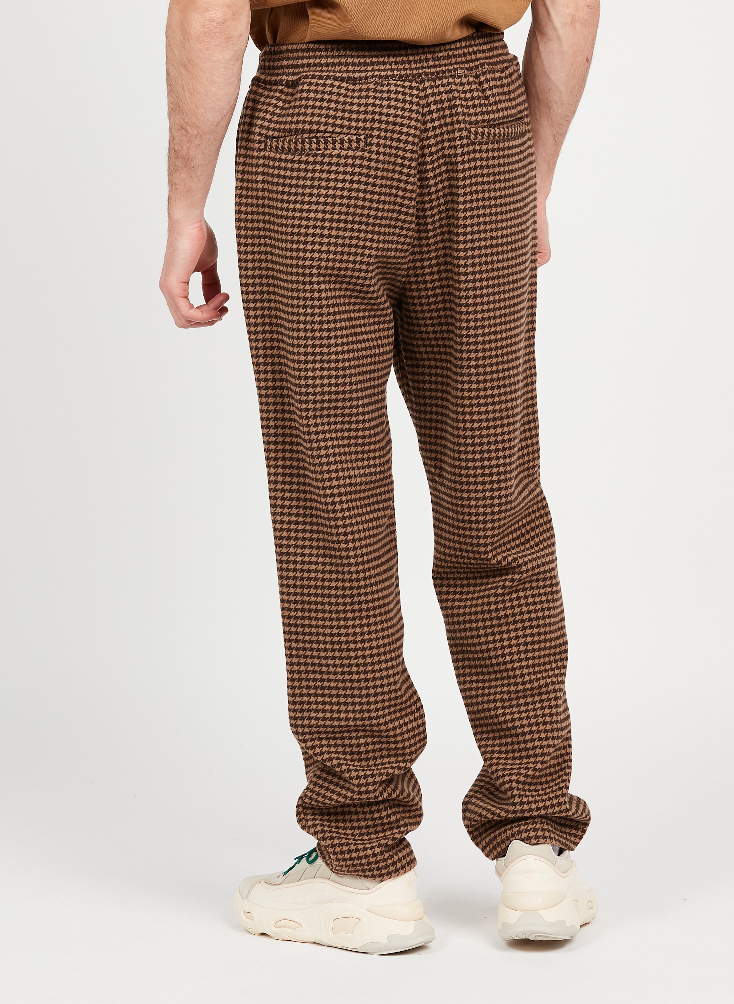 Houndstooth print wool-blend pants LES DEUX Brown
