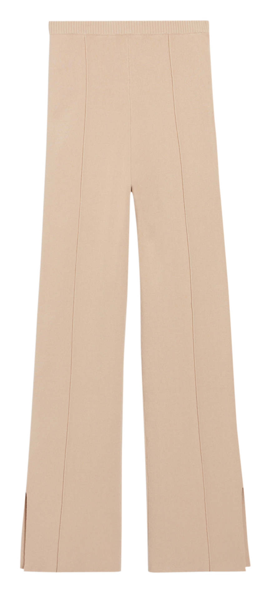 Pantalon droit surpiqures en coton mélangé CLAUDIE PIERLOT Beige