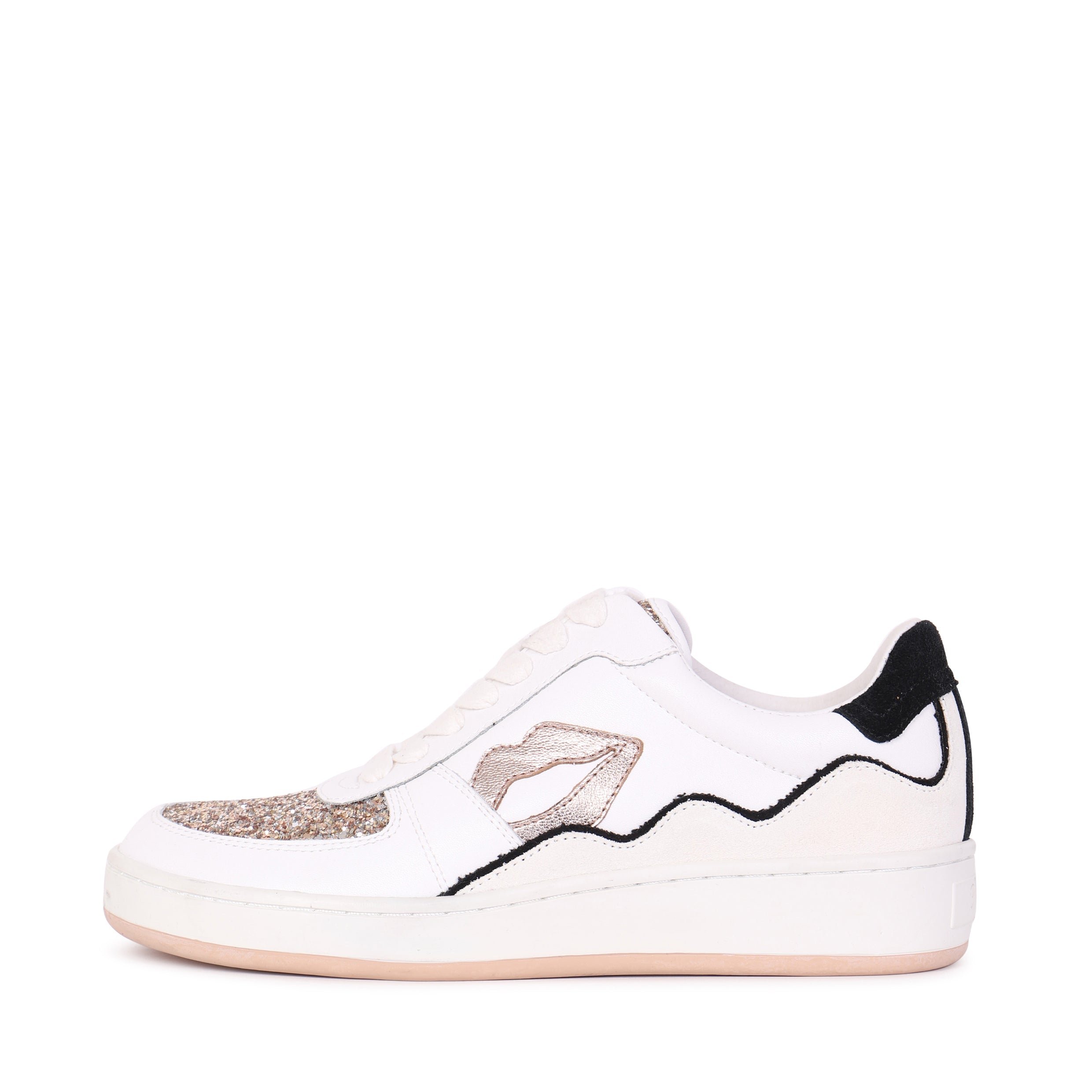 Leather sneakers BONS BAISERS PARIS Golden