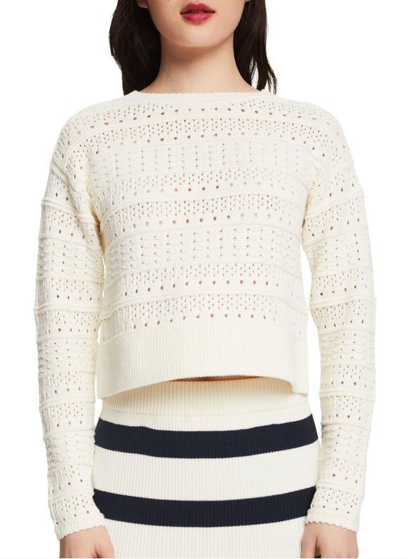 Gebreide Truien Dames Esprit Trui Dames Gebreide, Katoenen Trui